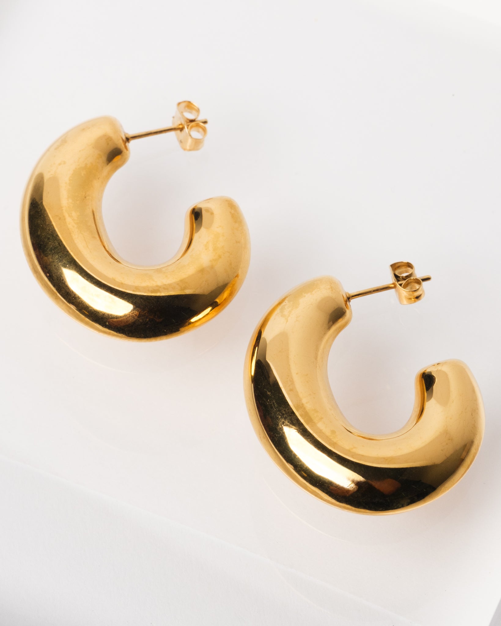 18K Plated Everyday Chunky Hoops
