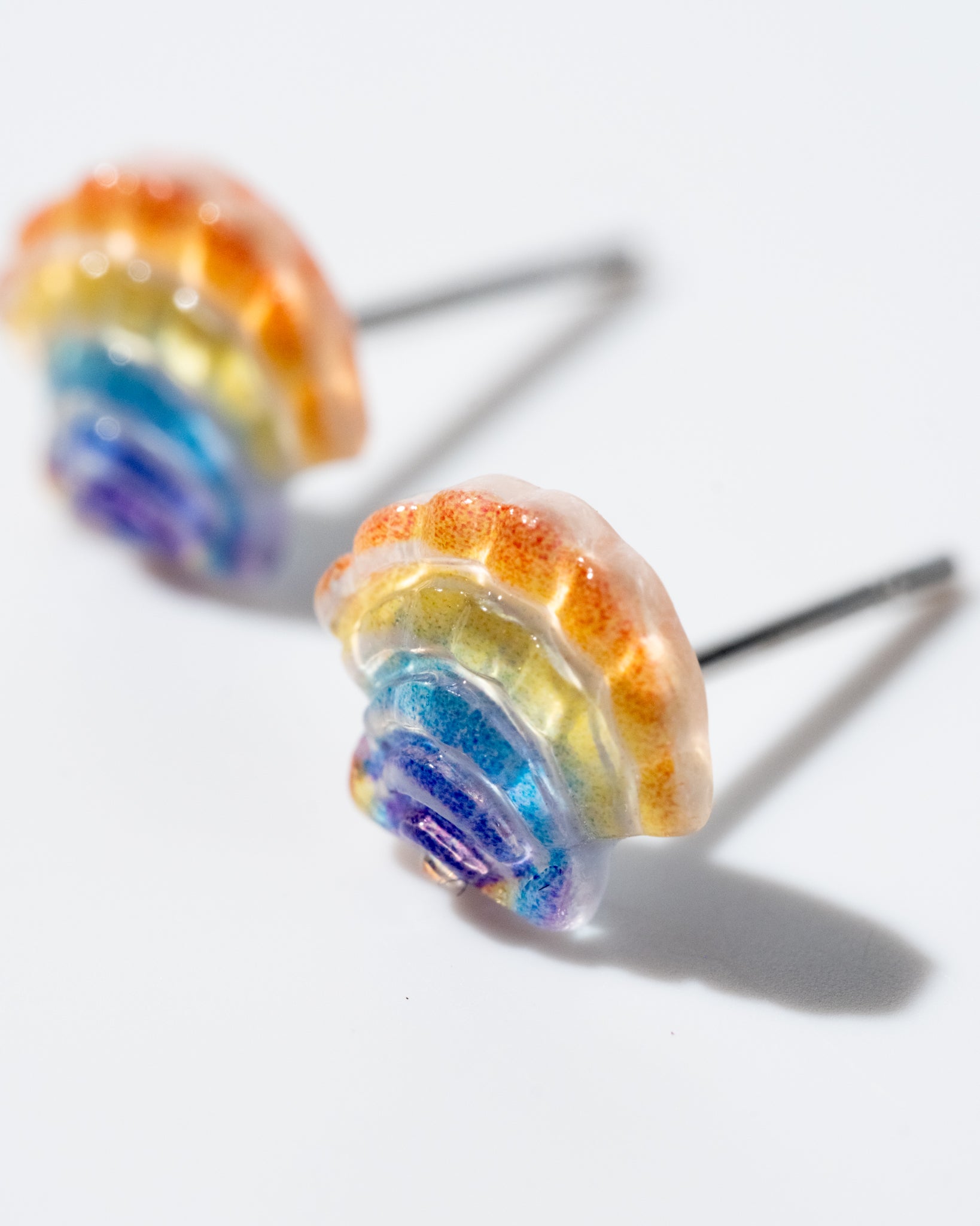 Rainbow Shell Earrings