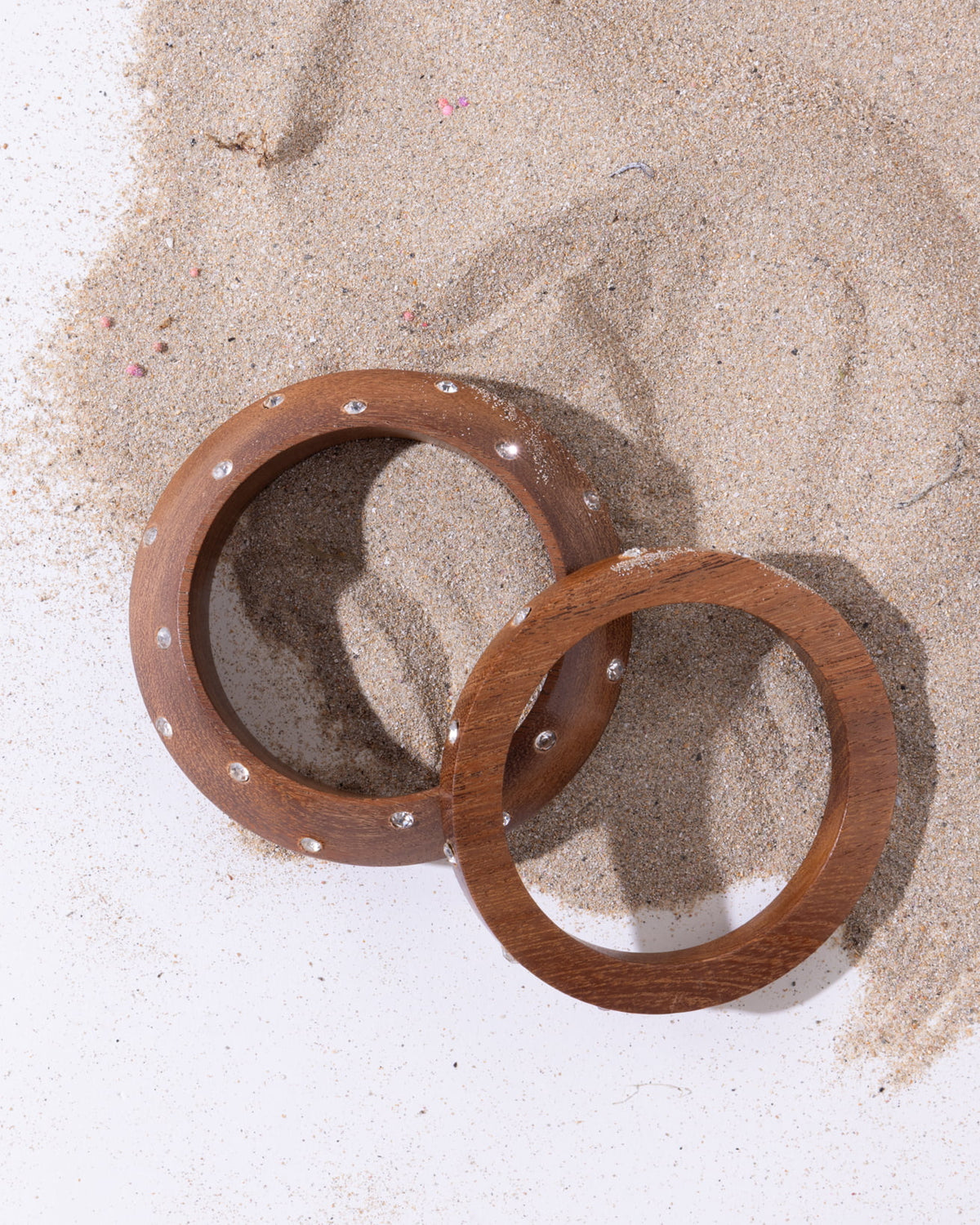 Sparkle Wood Bangle Set Of 2