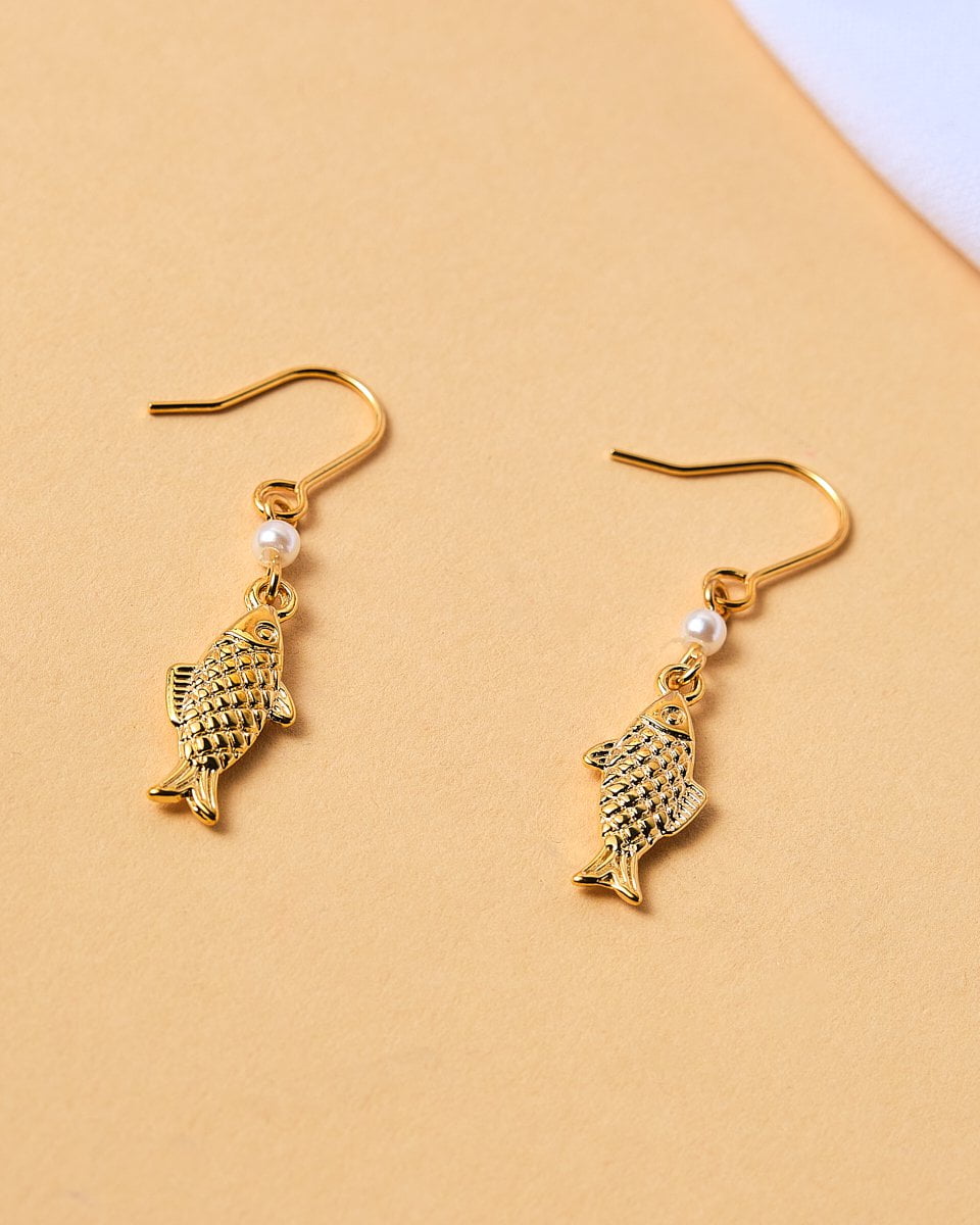 16K Plated Pescau Earrings