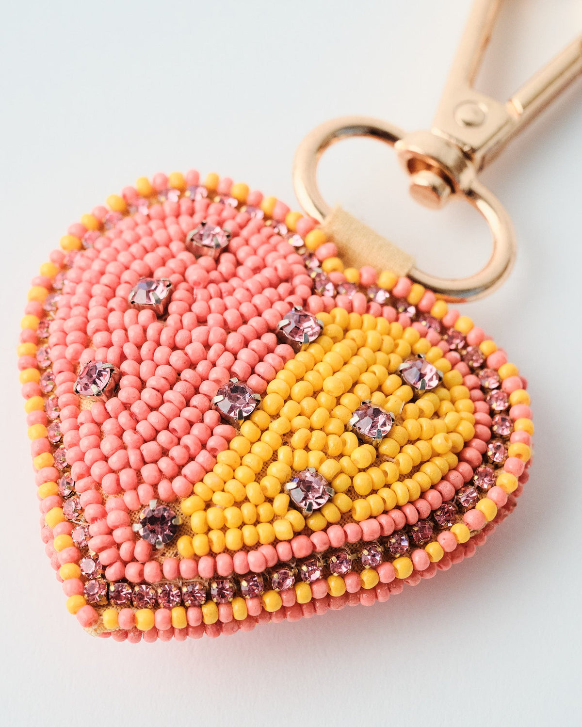 Beaded Heart Purse Dangle