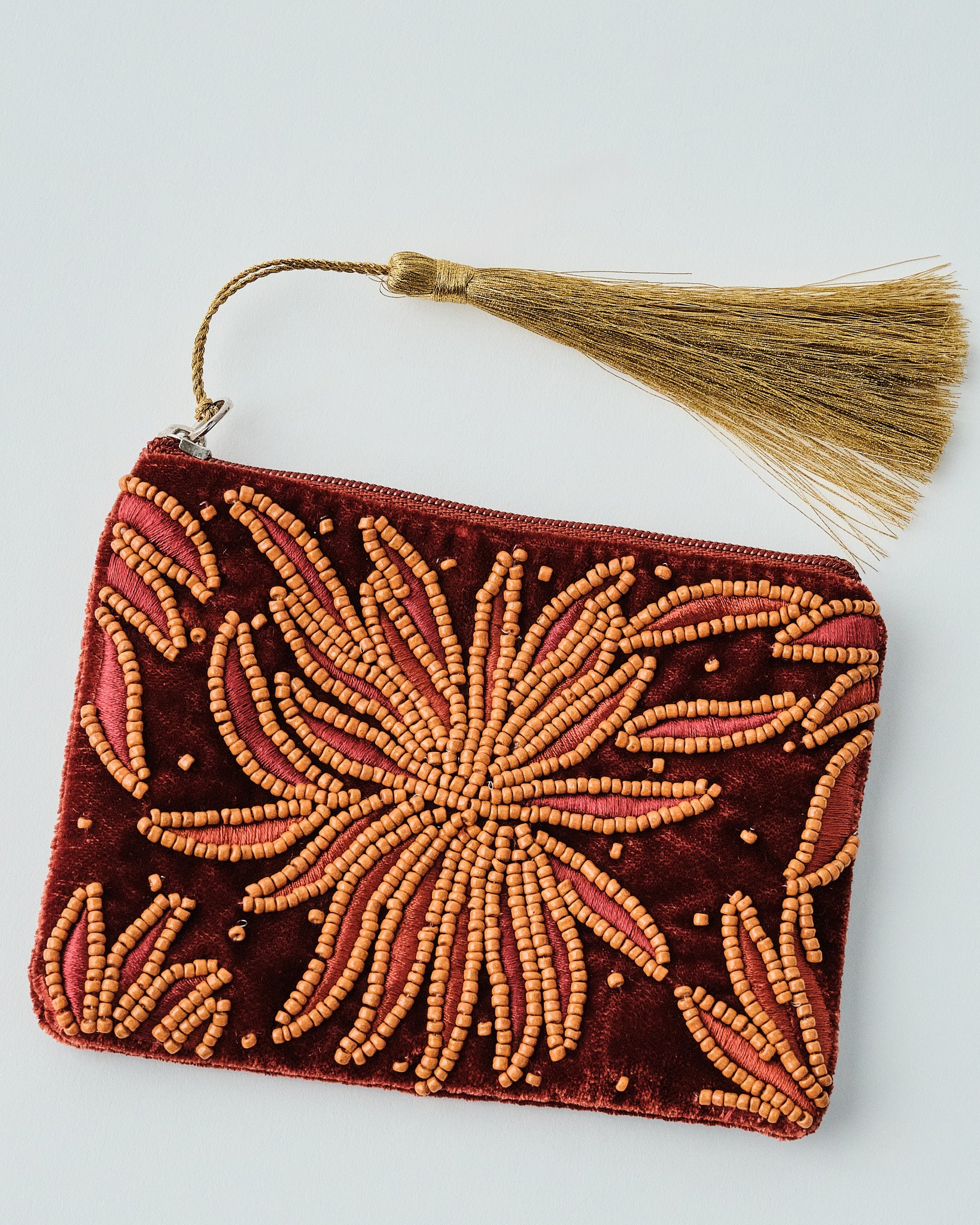 Sashiko Tassel Pouch