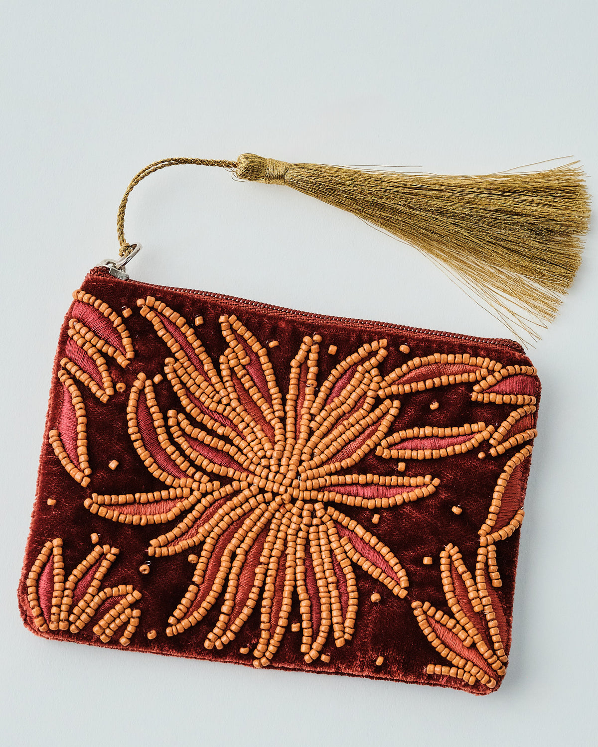 Sashiko Tassel Pouch