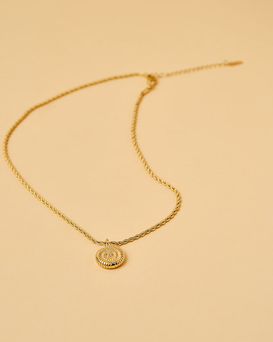 18K Plated Rope and Shell Necklace