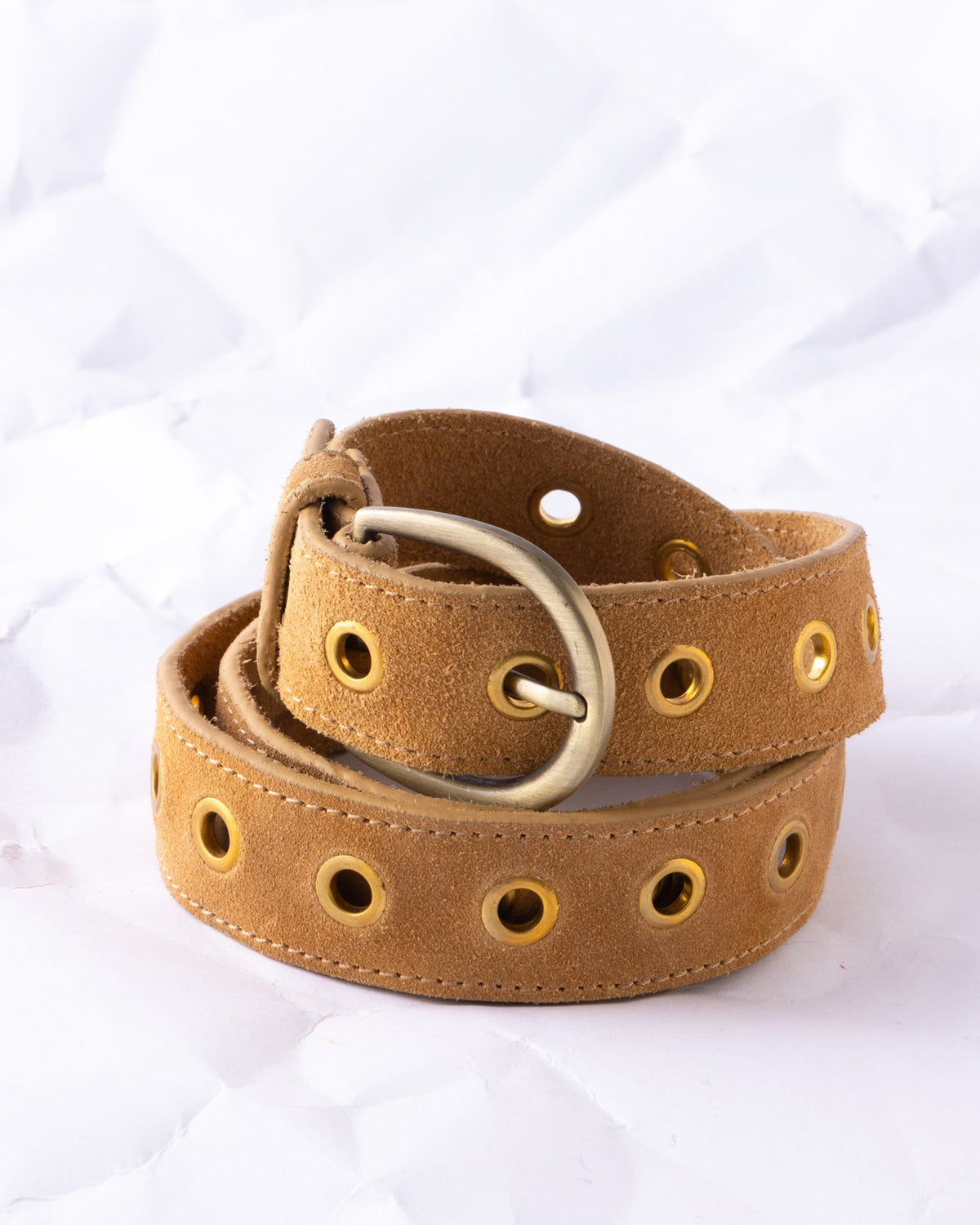 Grommets Suede Belt
