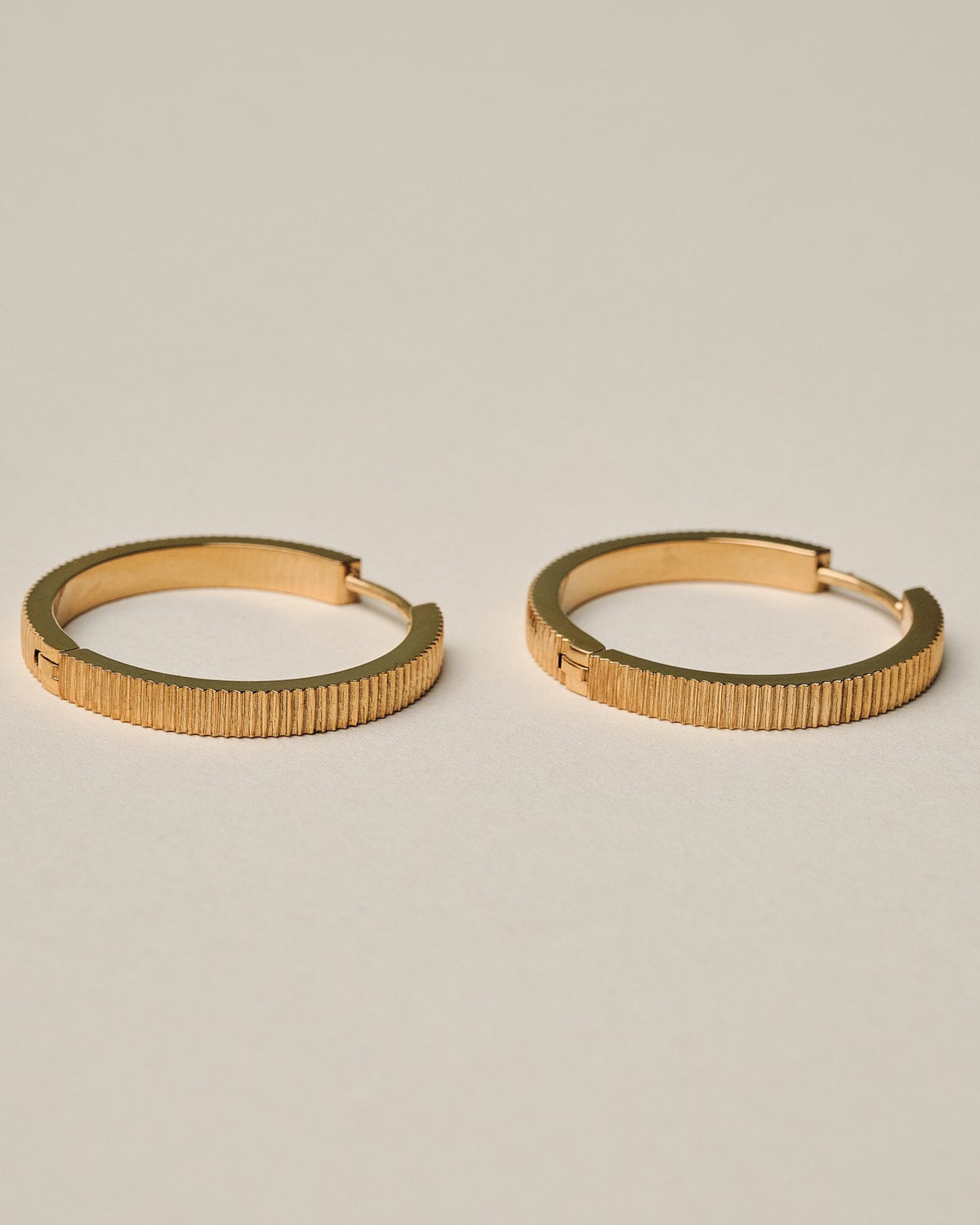 18K Plated Huella Hoops