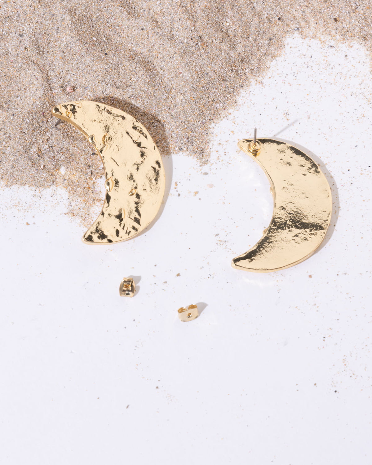 16K Plated Foil Luna Earrings