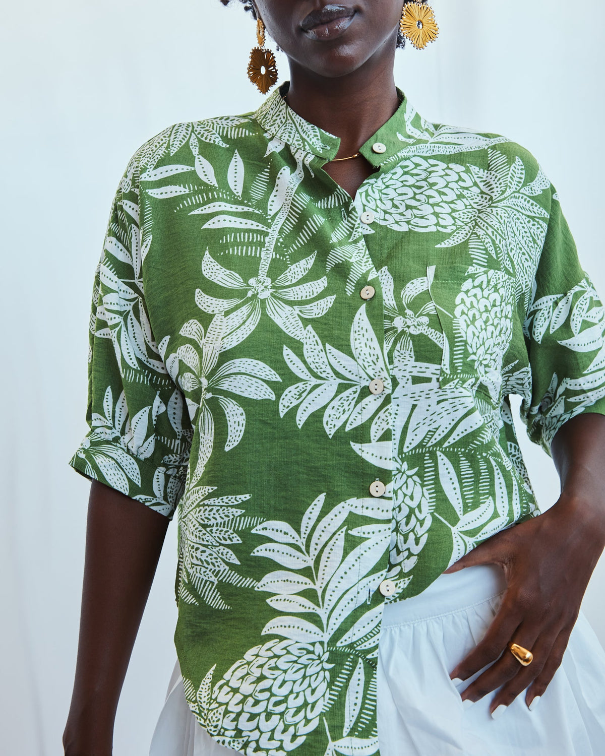 Big Button Up Top