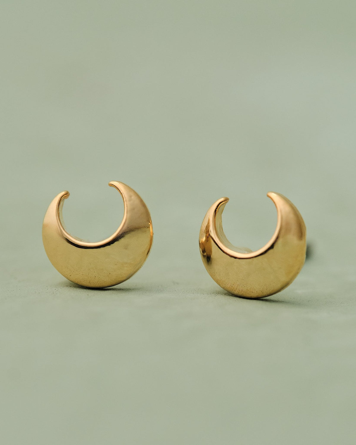 18K Plated Bold Luna Posts