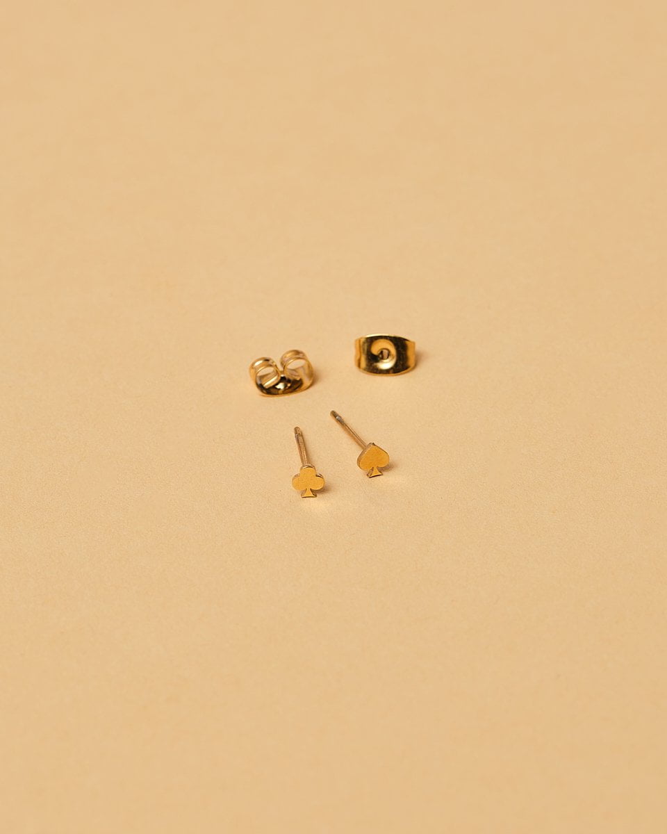 18K Plated Ace Earrings