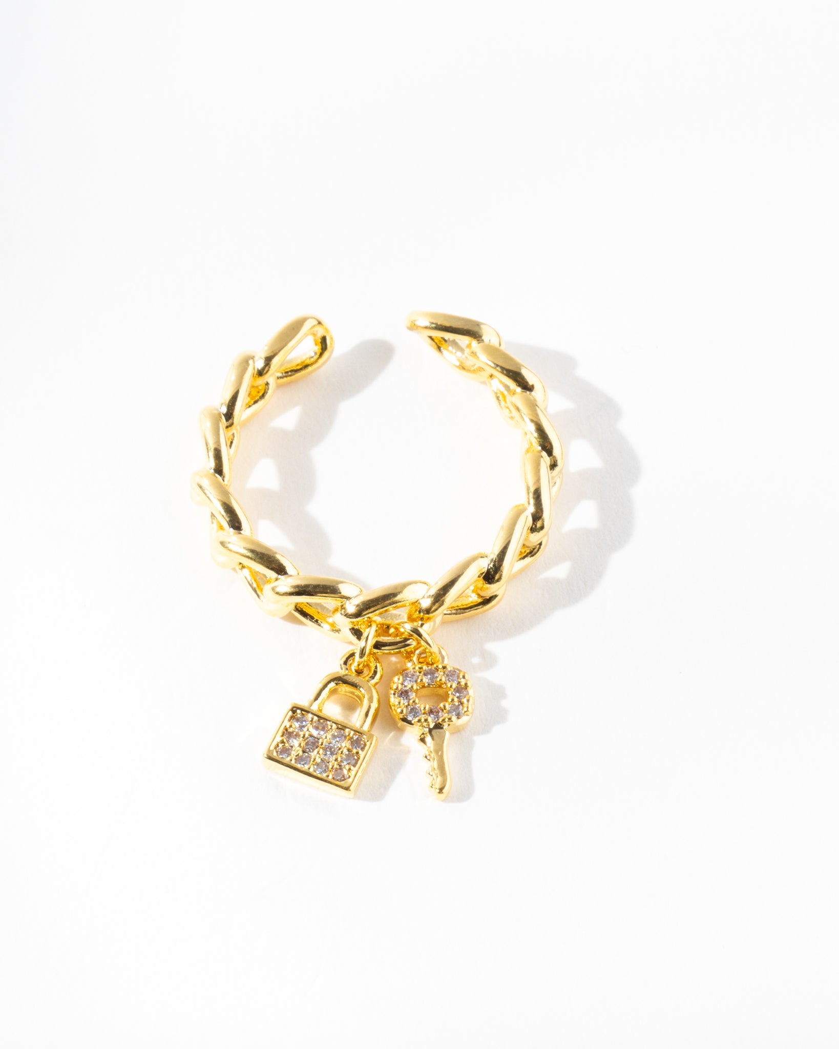 18K Plated L & K Ring