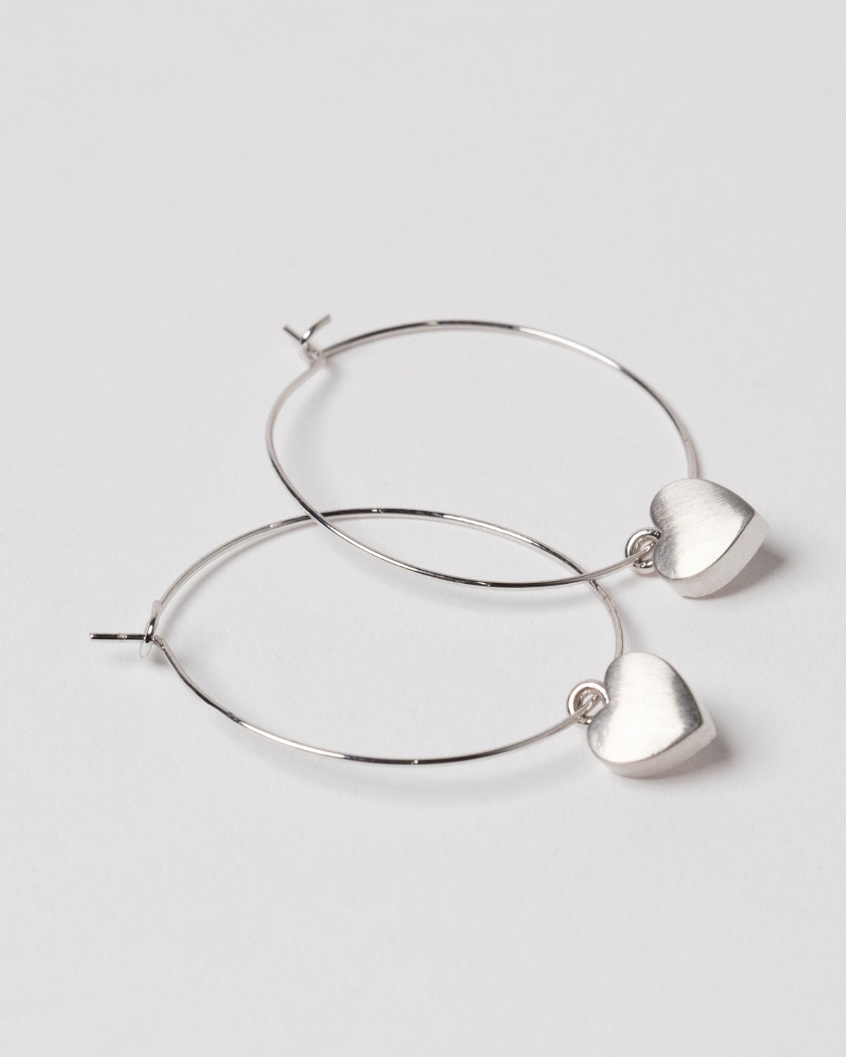 Dangling Heart Hoops