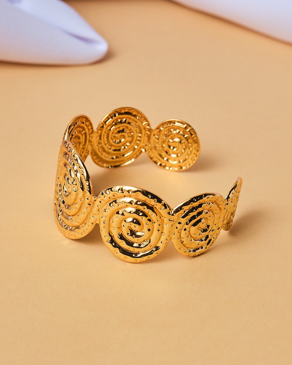 16k Plated Swirls Cuff