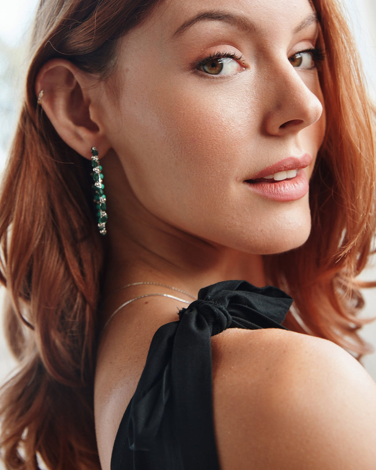 Turquoise Stone Hoops