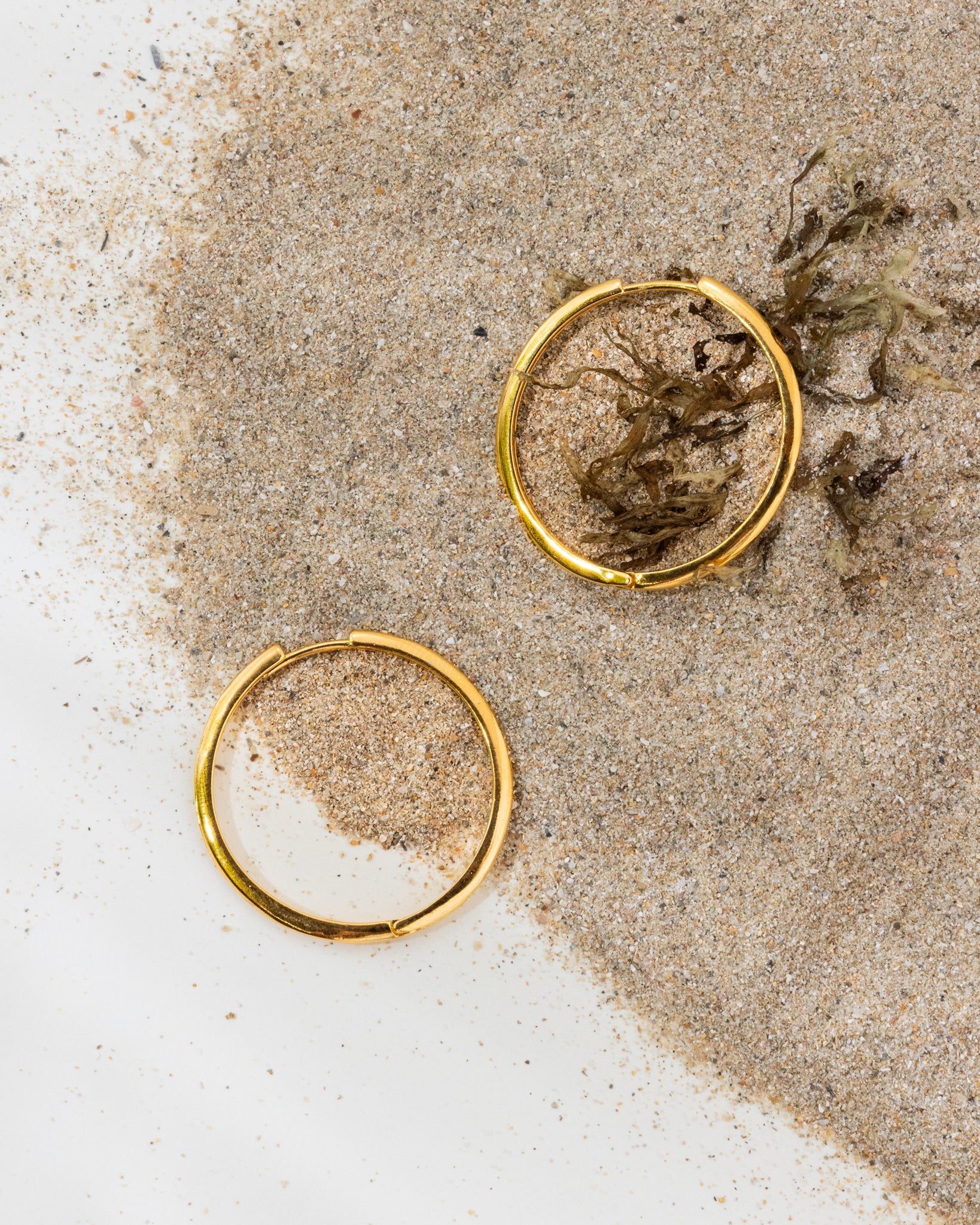 16K Plated Bria Hoops