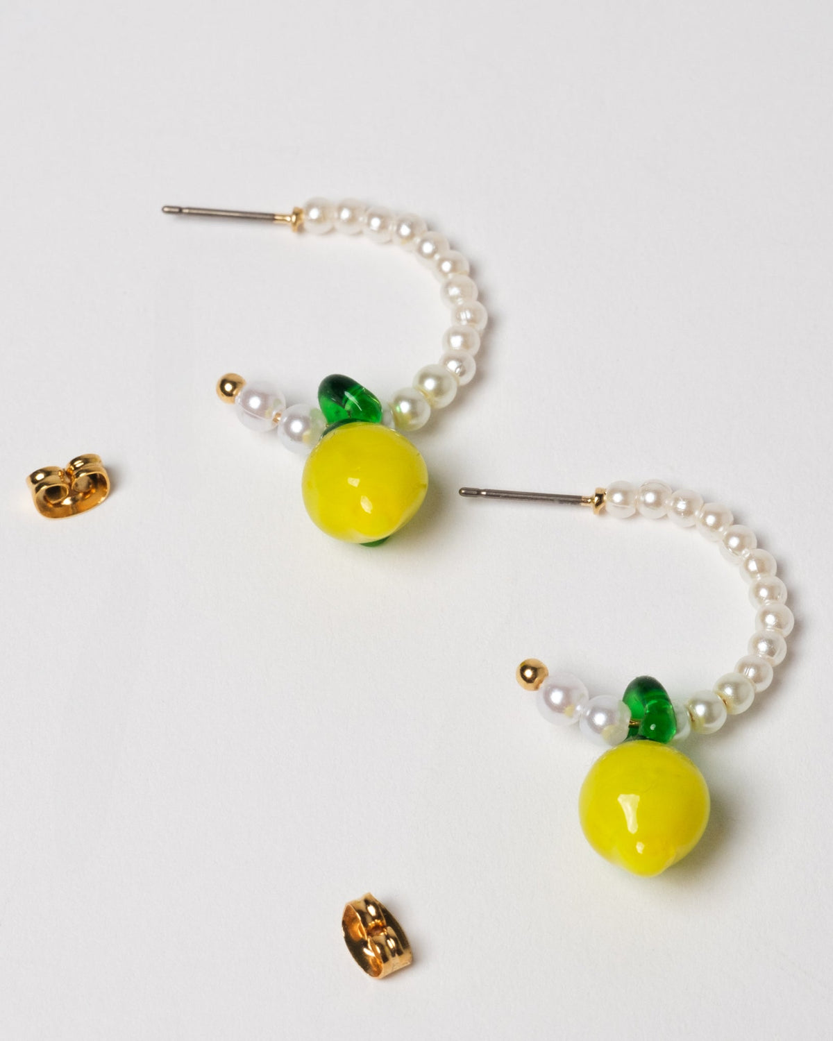16K Plated Lemon Hoops