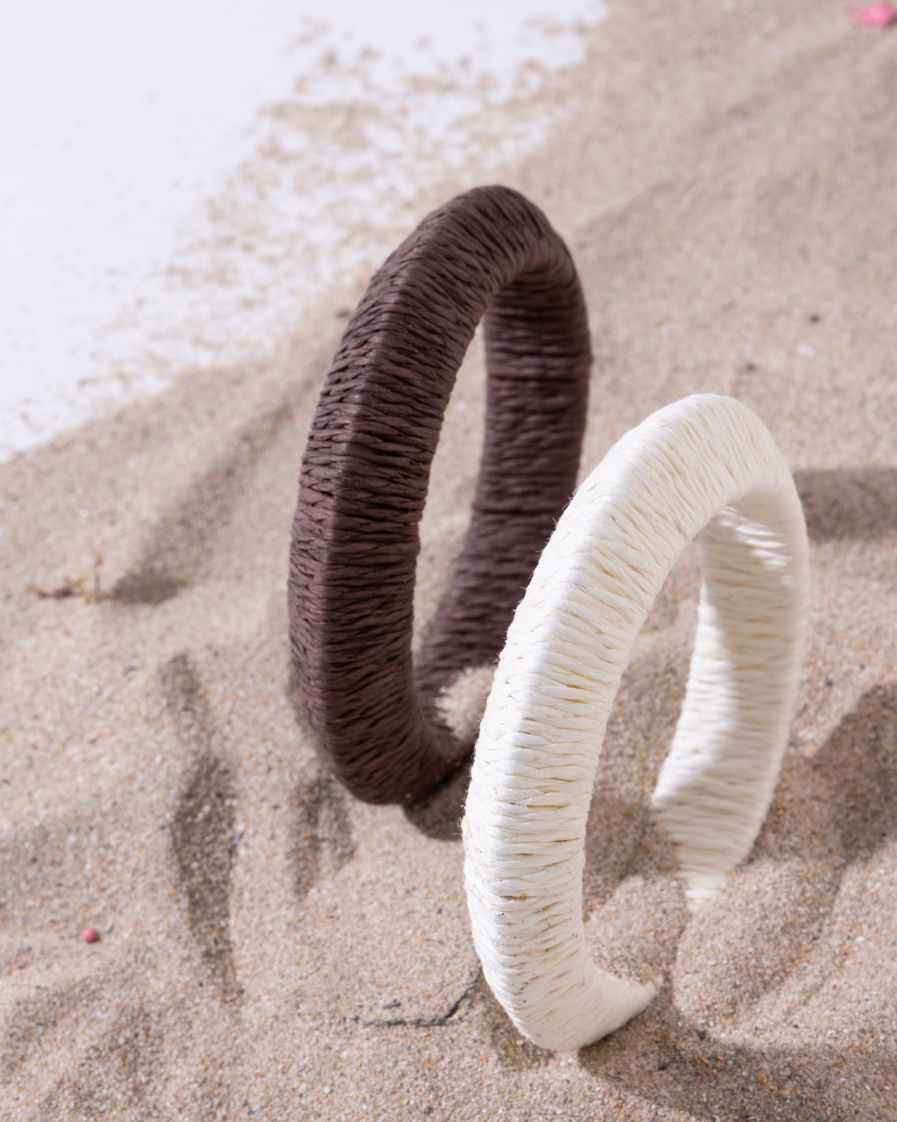 Set Of 2 Raffia Bangles