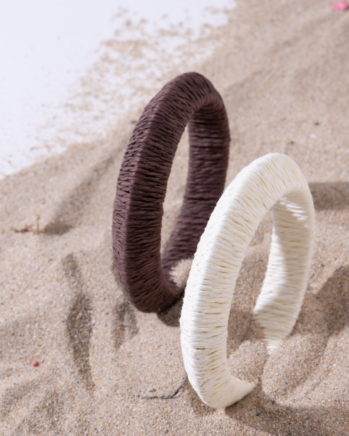 Set Of 2 Raffia Bangles