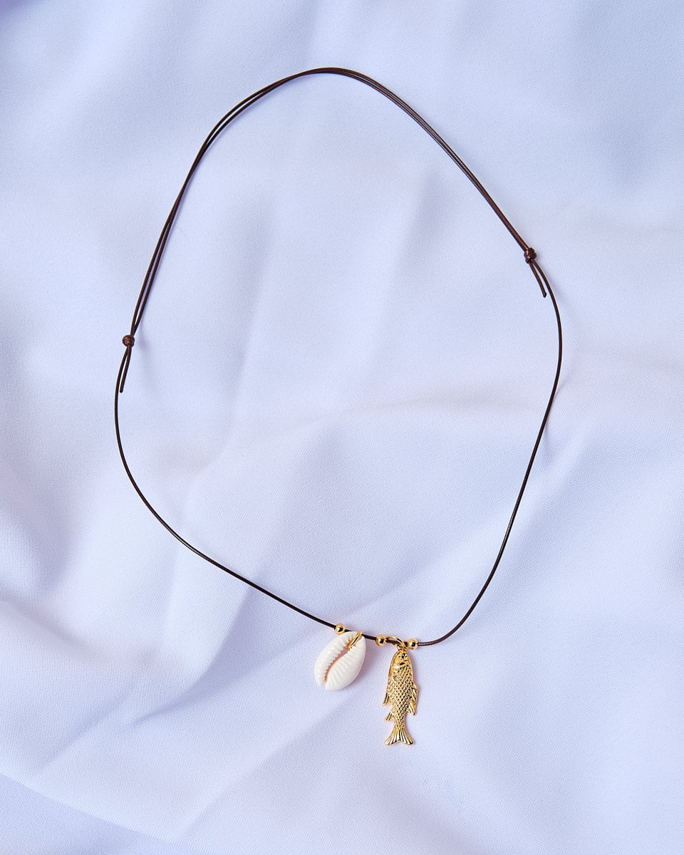 18K Plated Agners Necklace