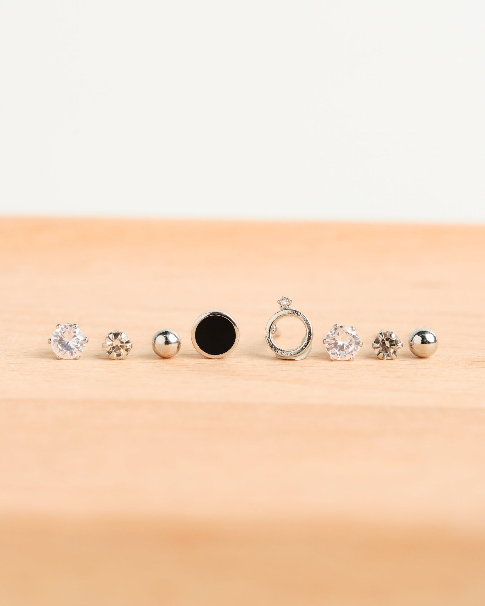 Circle Post Earring Set