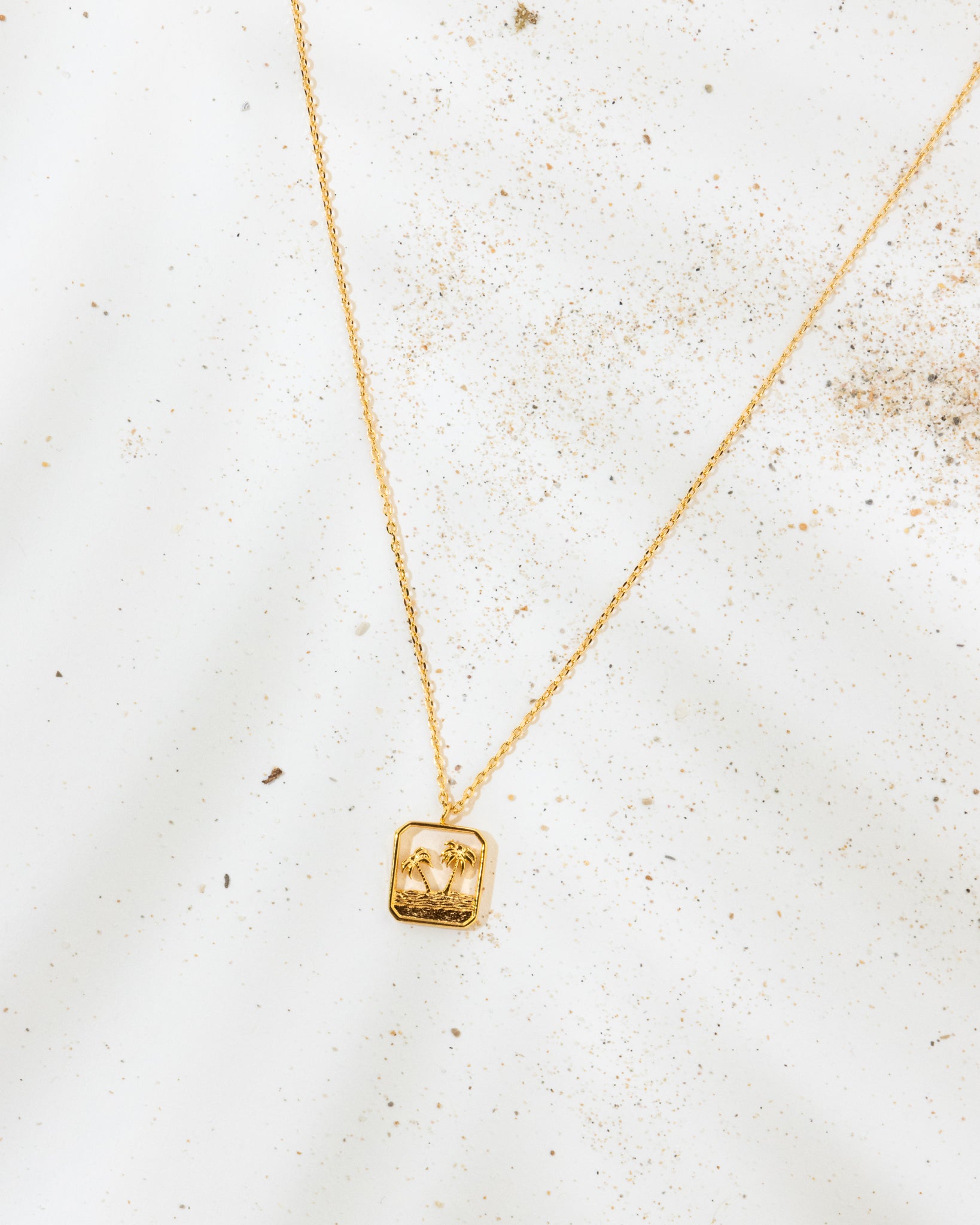 16K Plated Island Necklace