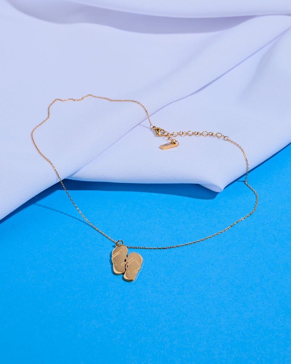 18K Plated Chanclas Necklace