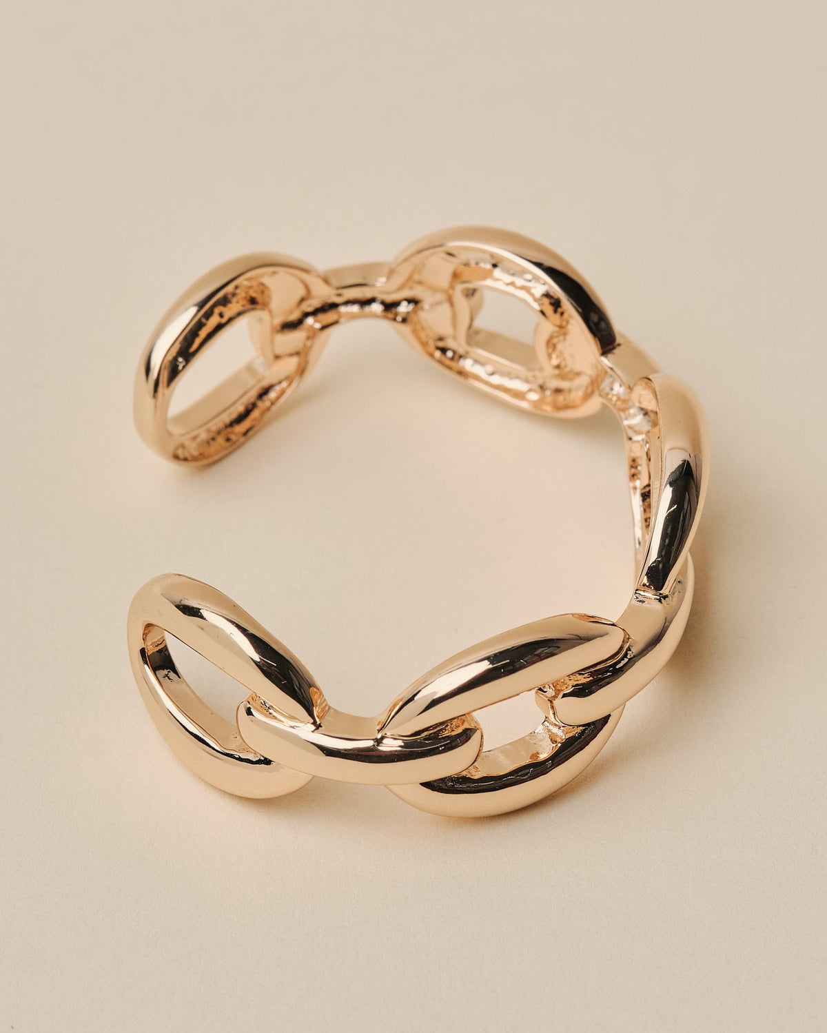 16K Plated Big Links Cuff