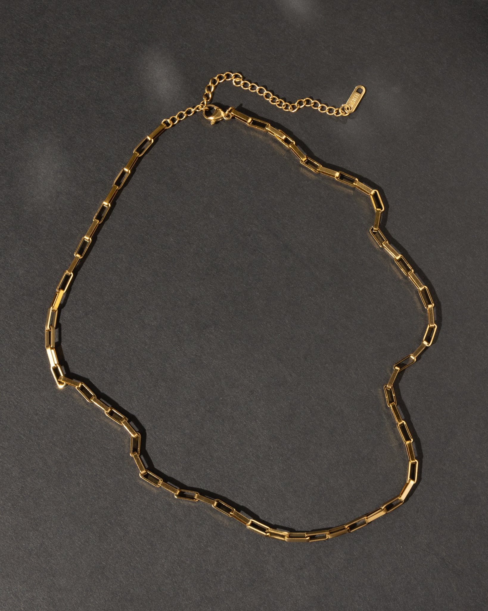 18K Plated Rectangular Link Chain