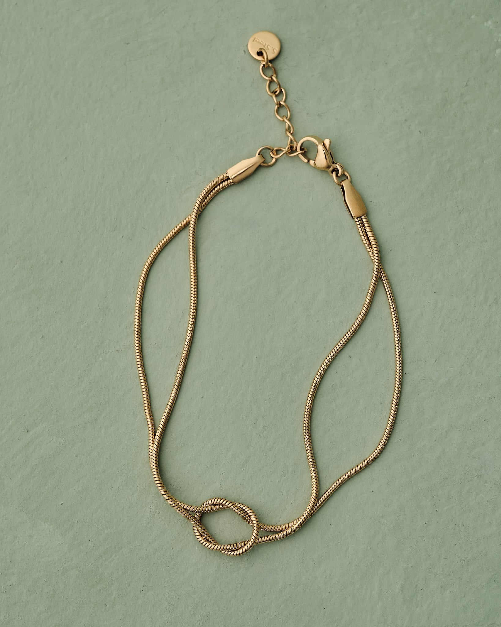 18K Plated Knotted Bracelet