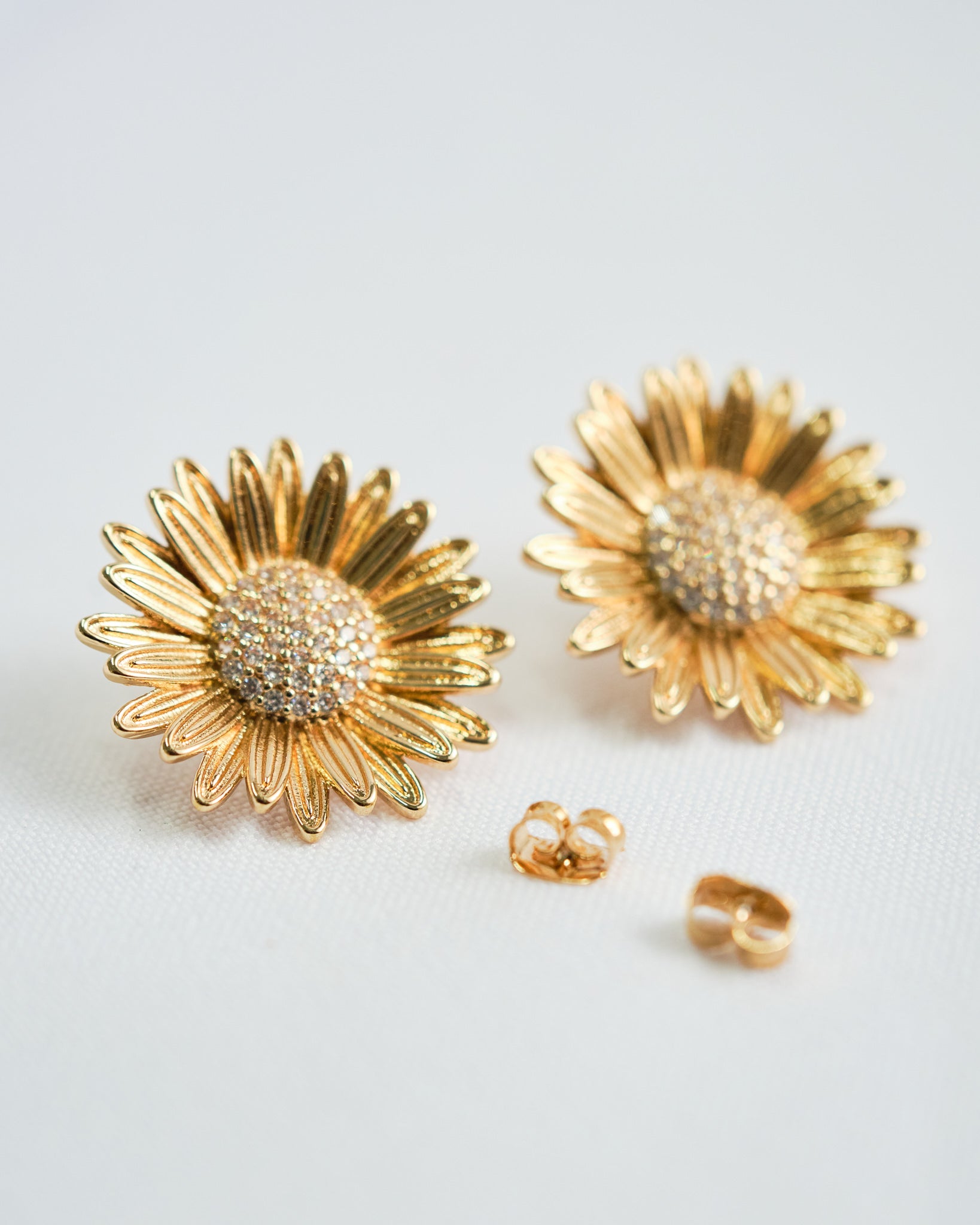 18K Plated Girasol Earrings