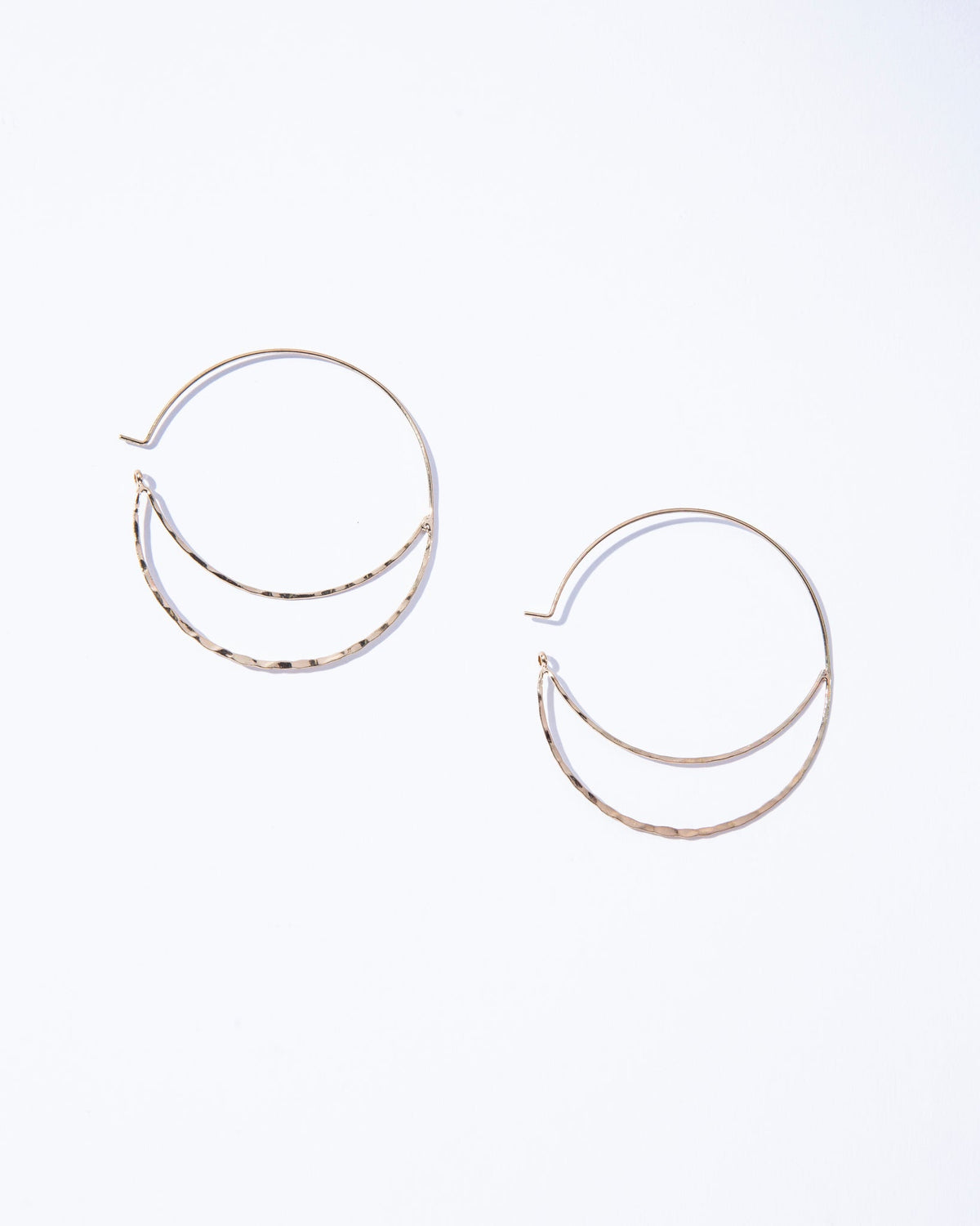 16K Plated Fine Line Hoops