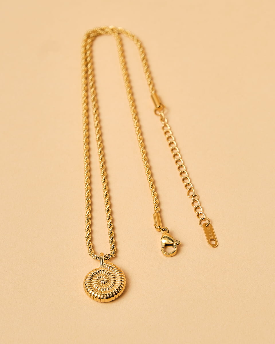 18K Plated Rope and Shell Necklace