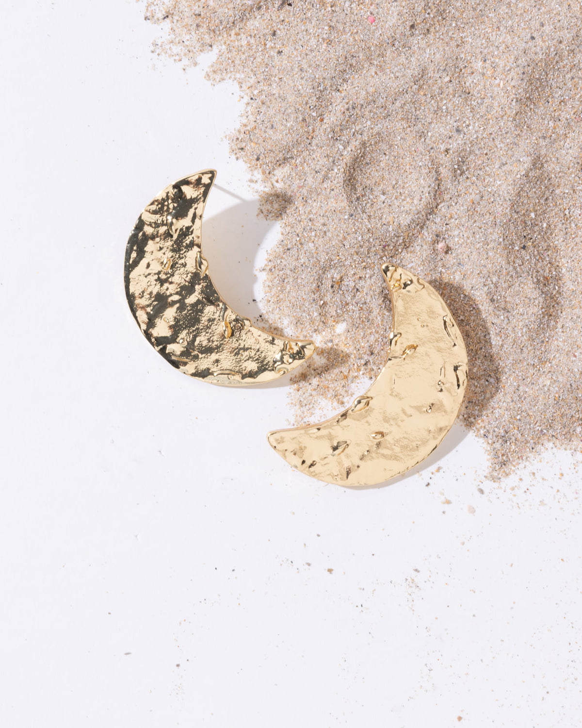 16K Plated Foil Luna Earrings