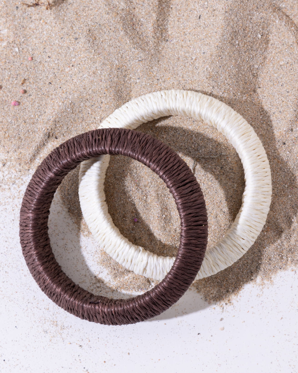 Set Of 2 Raffia Bangles