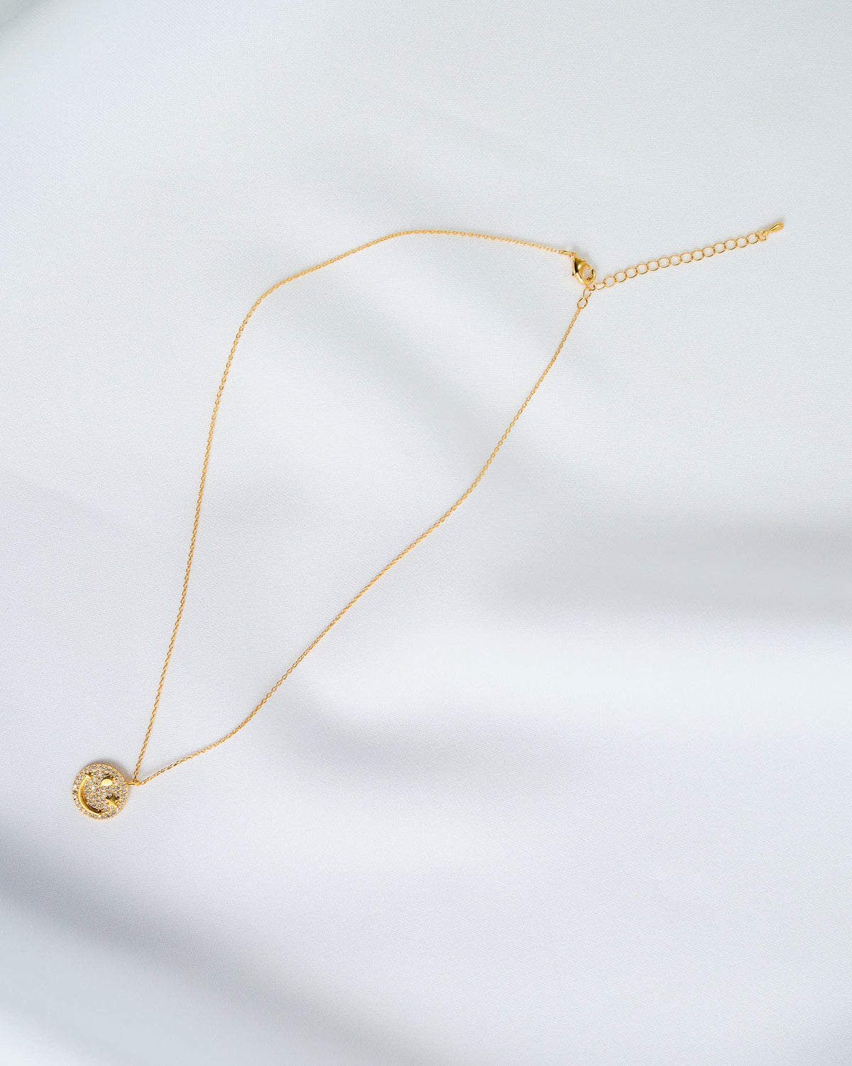 16K Plated Classy Smiley Necklace