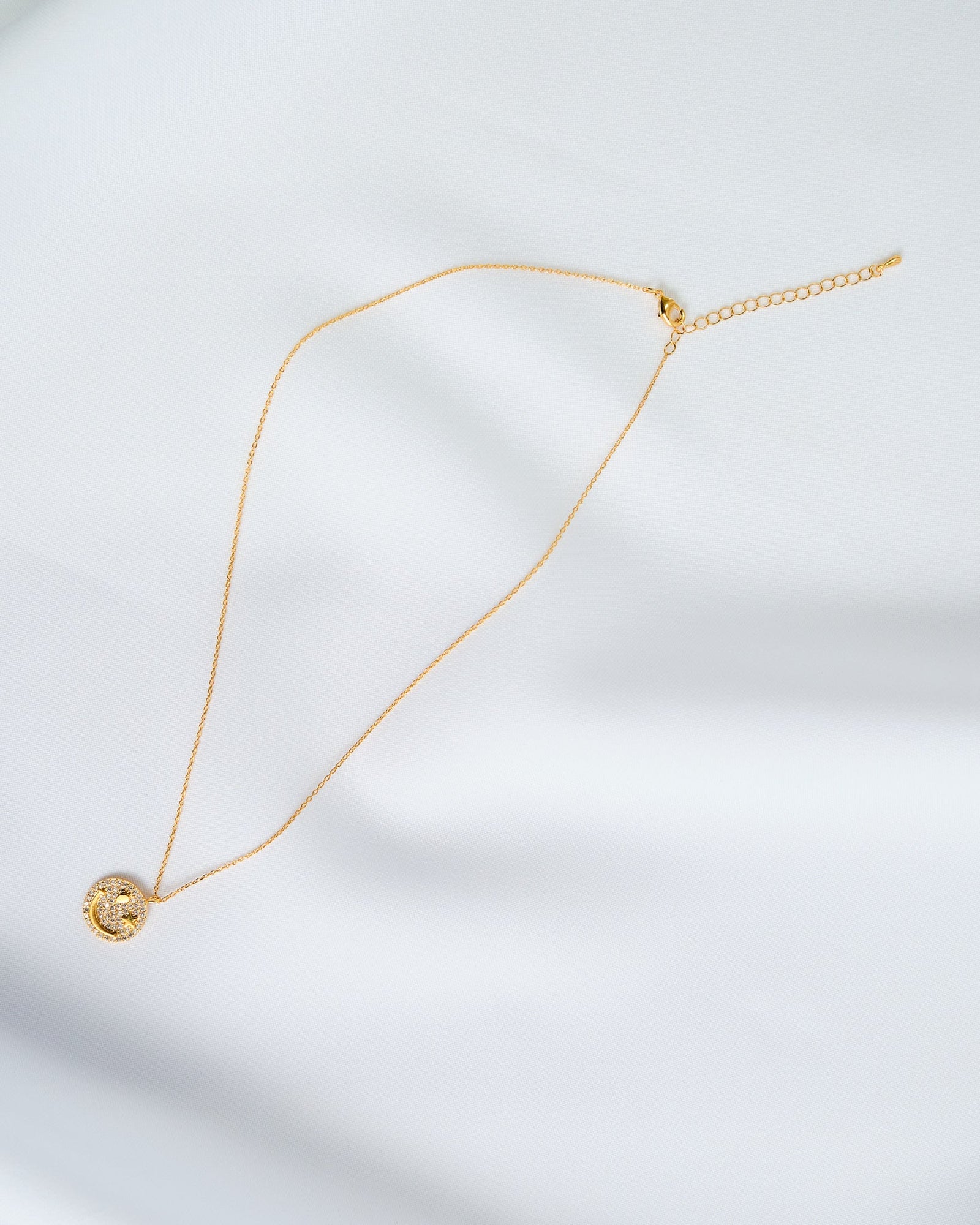 16K Plated Classy Smiley Necklace