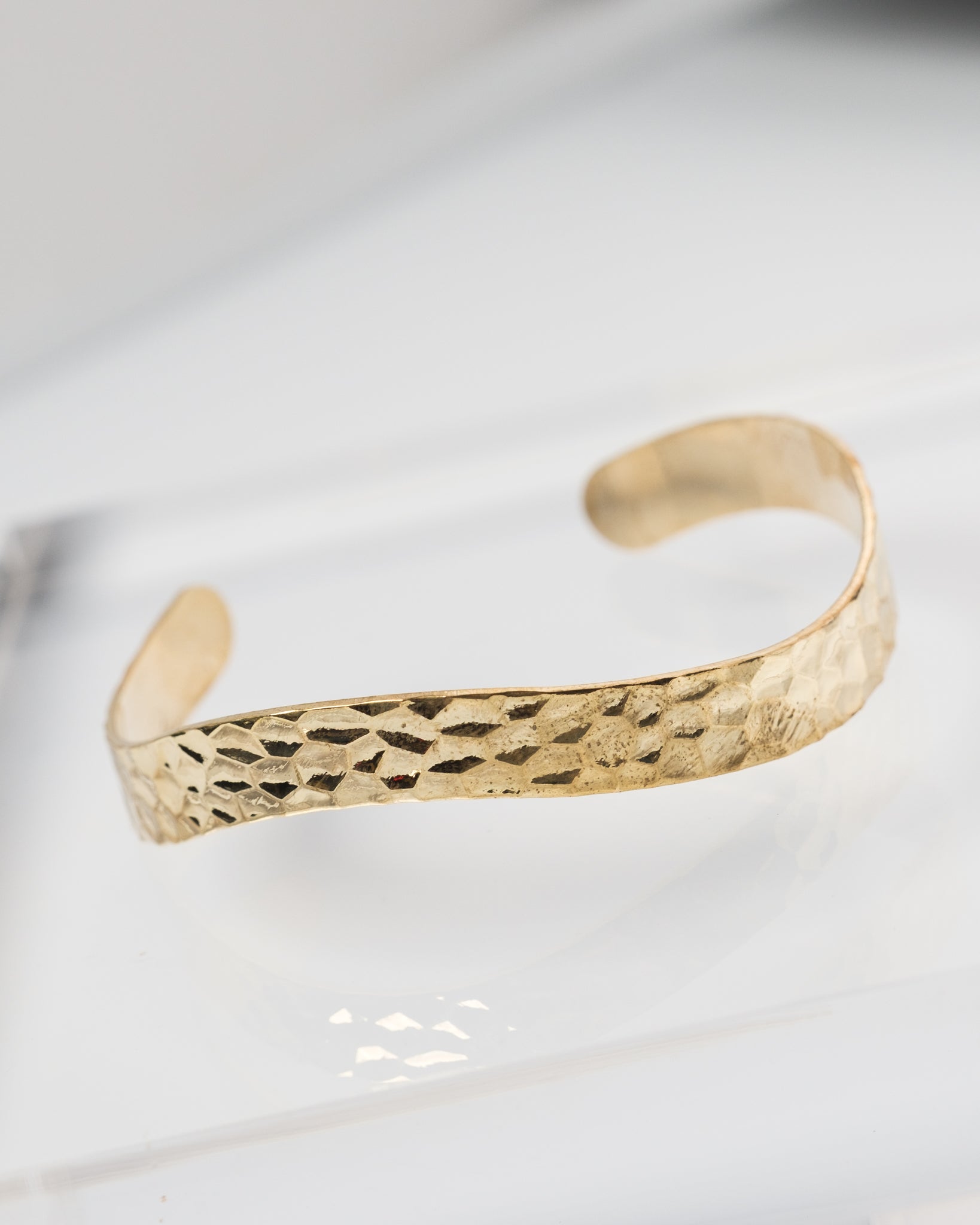 Unique Hammered Cuff