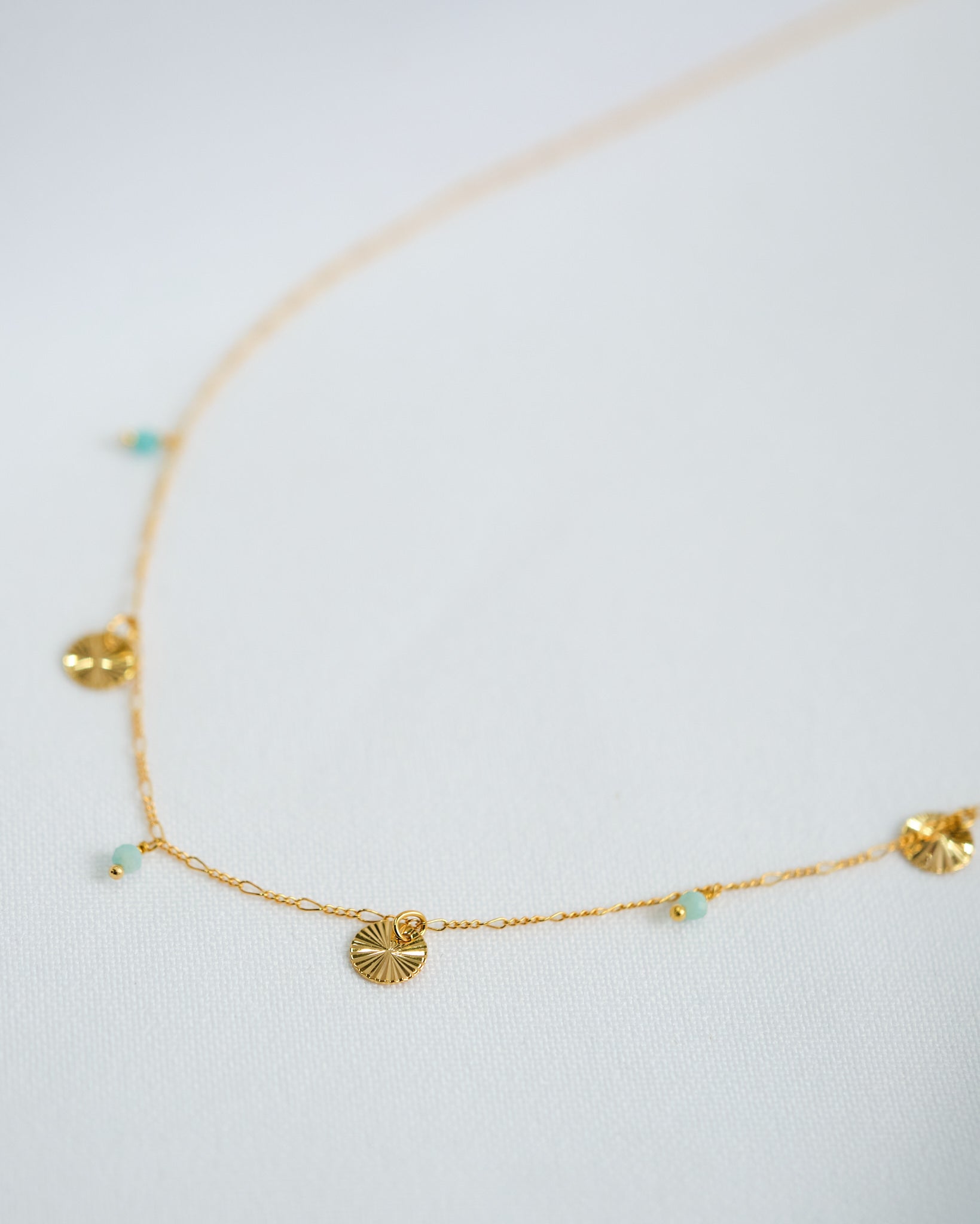 18K Plated The S Stone Necklace