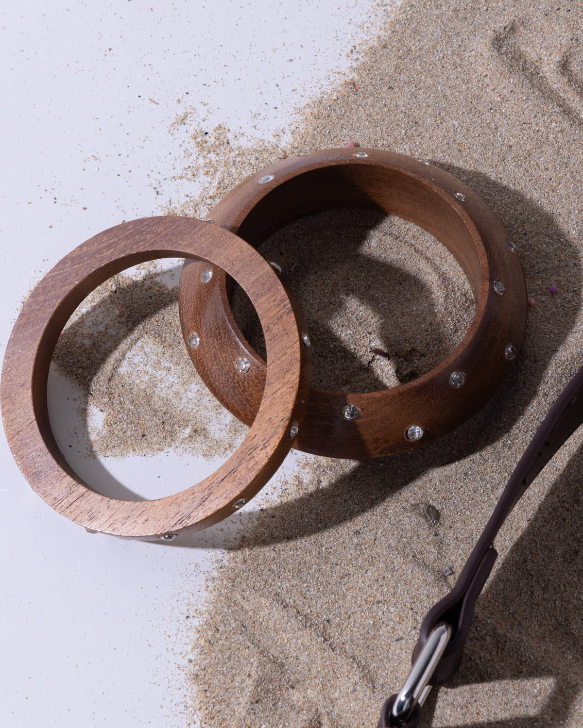 Sparkle Wood Bangle Set Of 2