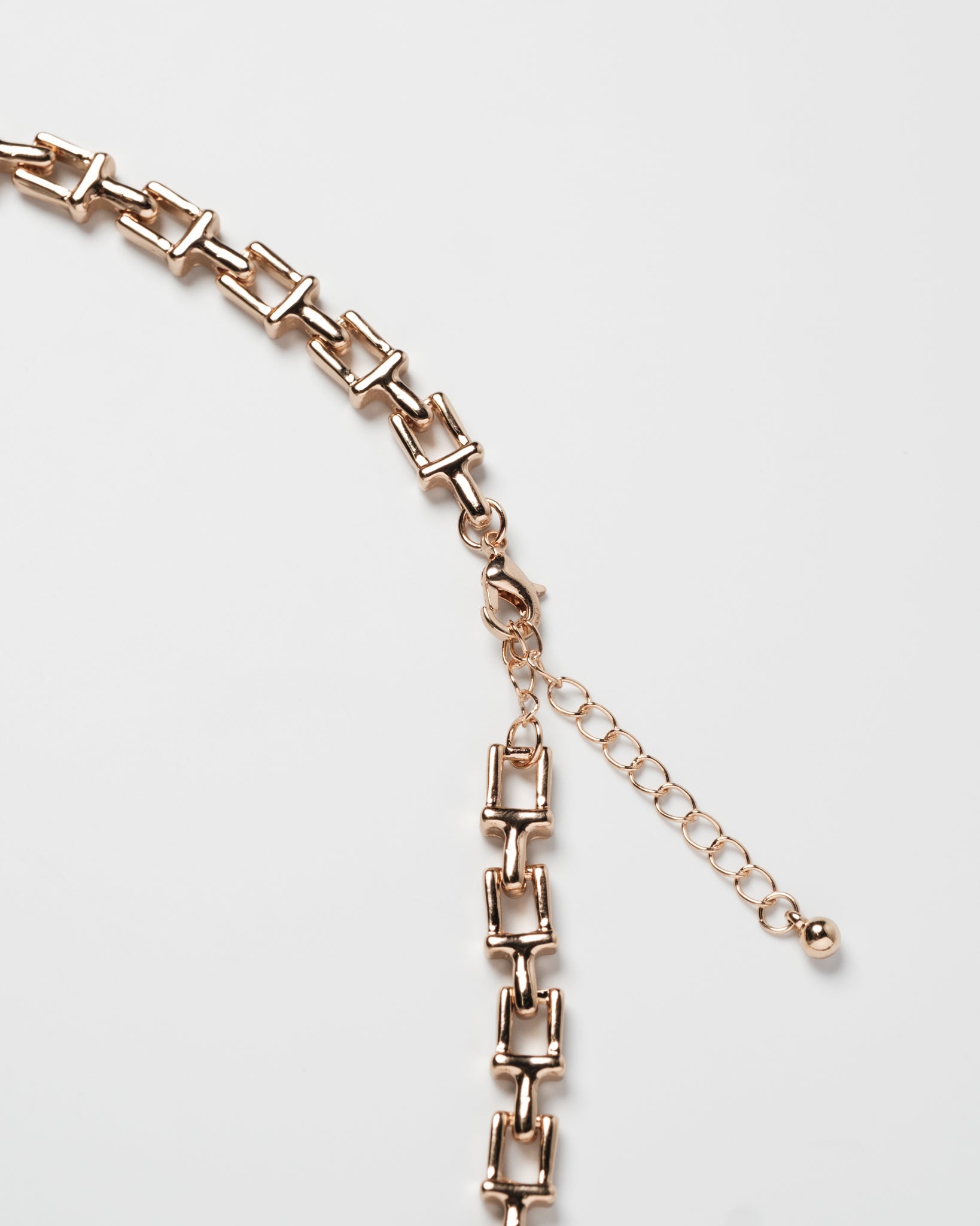 16K Plated Square Links Necklace