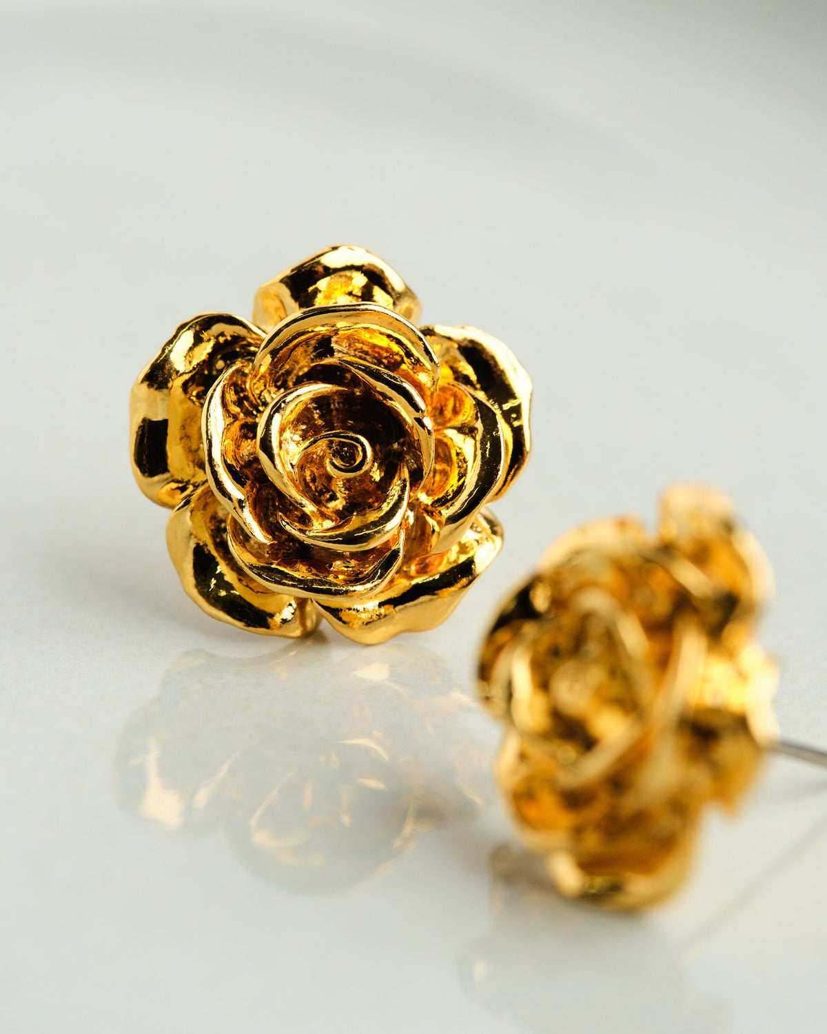 16K Plated La Rosa Earrings
