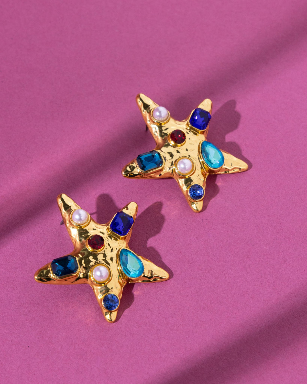16K Plated Party Star Earrings