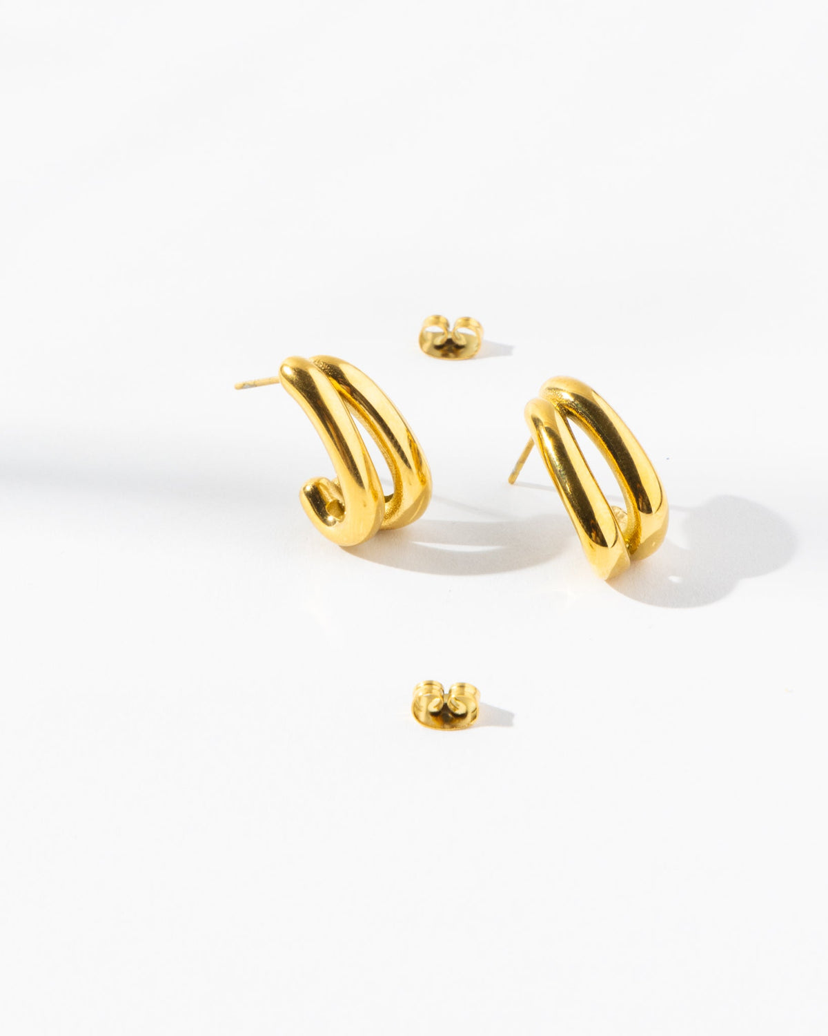 18K Plated Evolving Earrings
