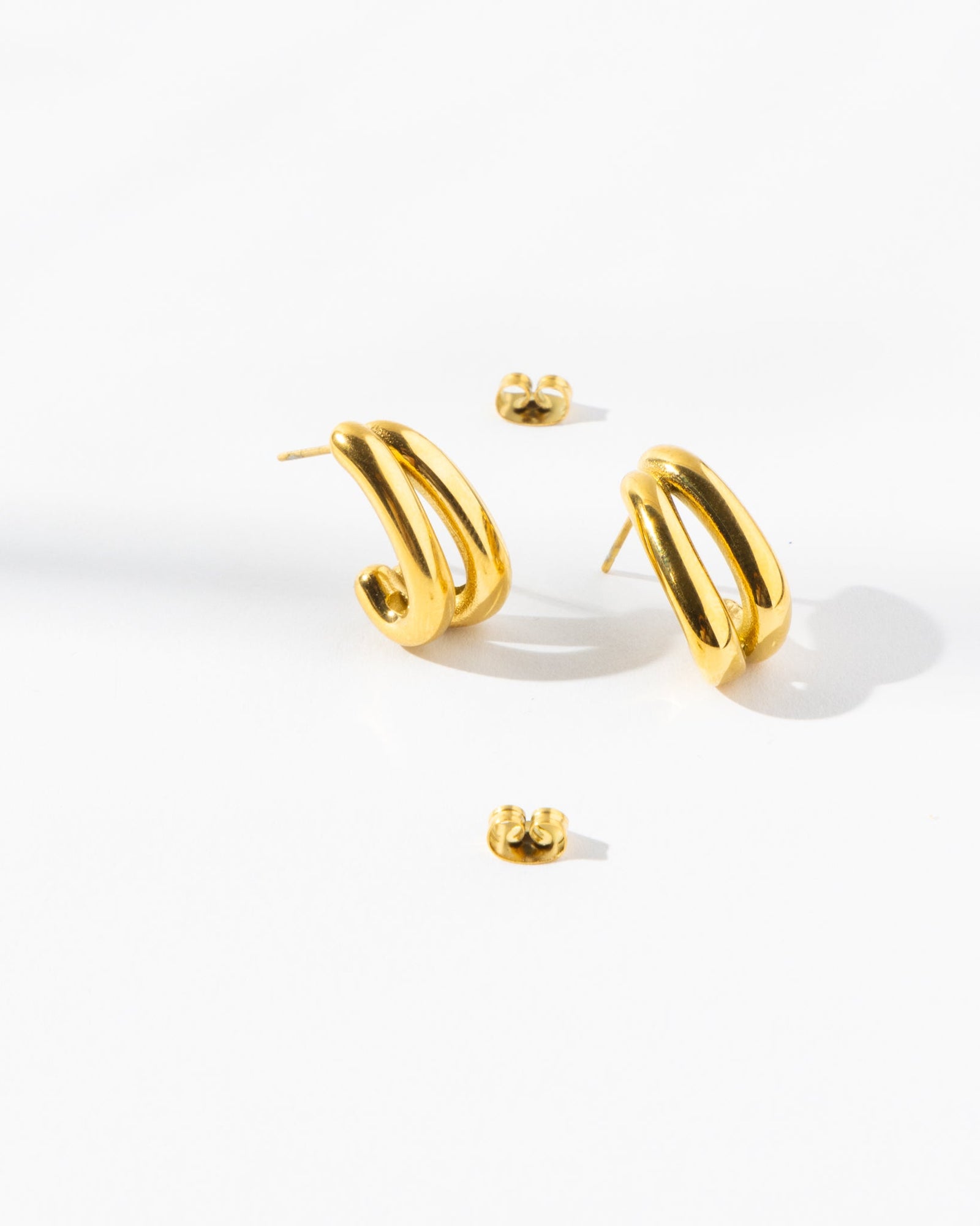 18K Plated Evolving Earrings