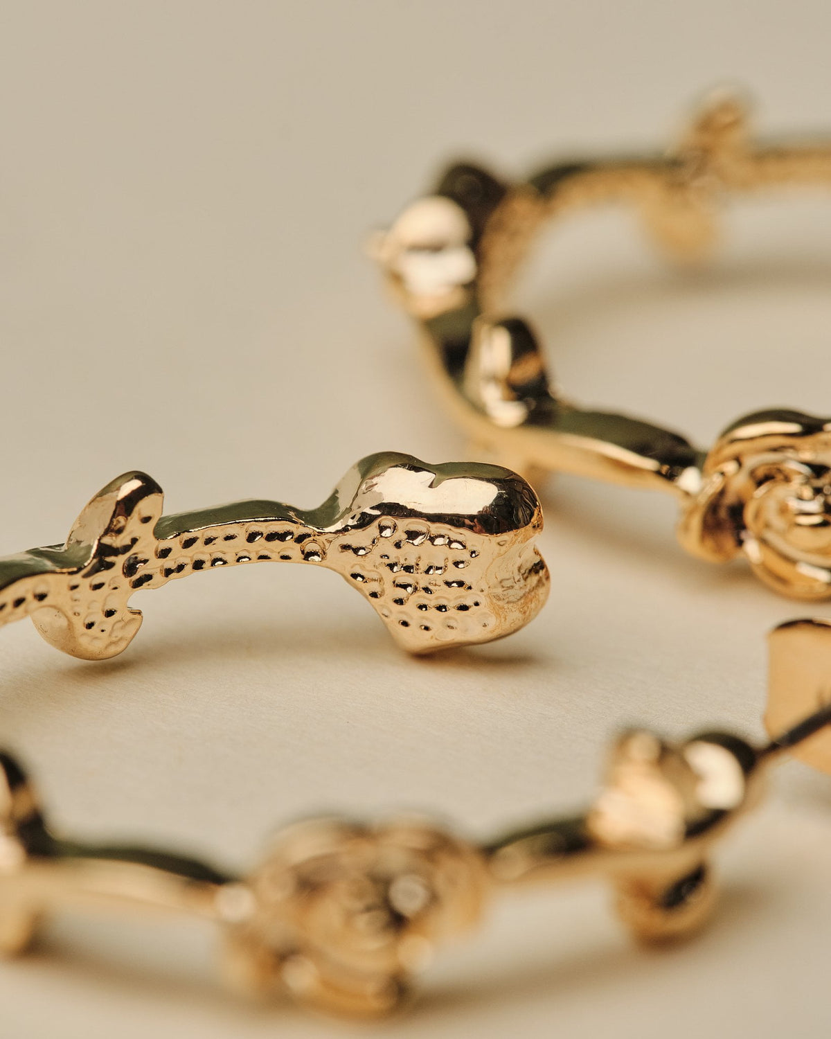 16K Plated Rose Hoops