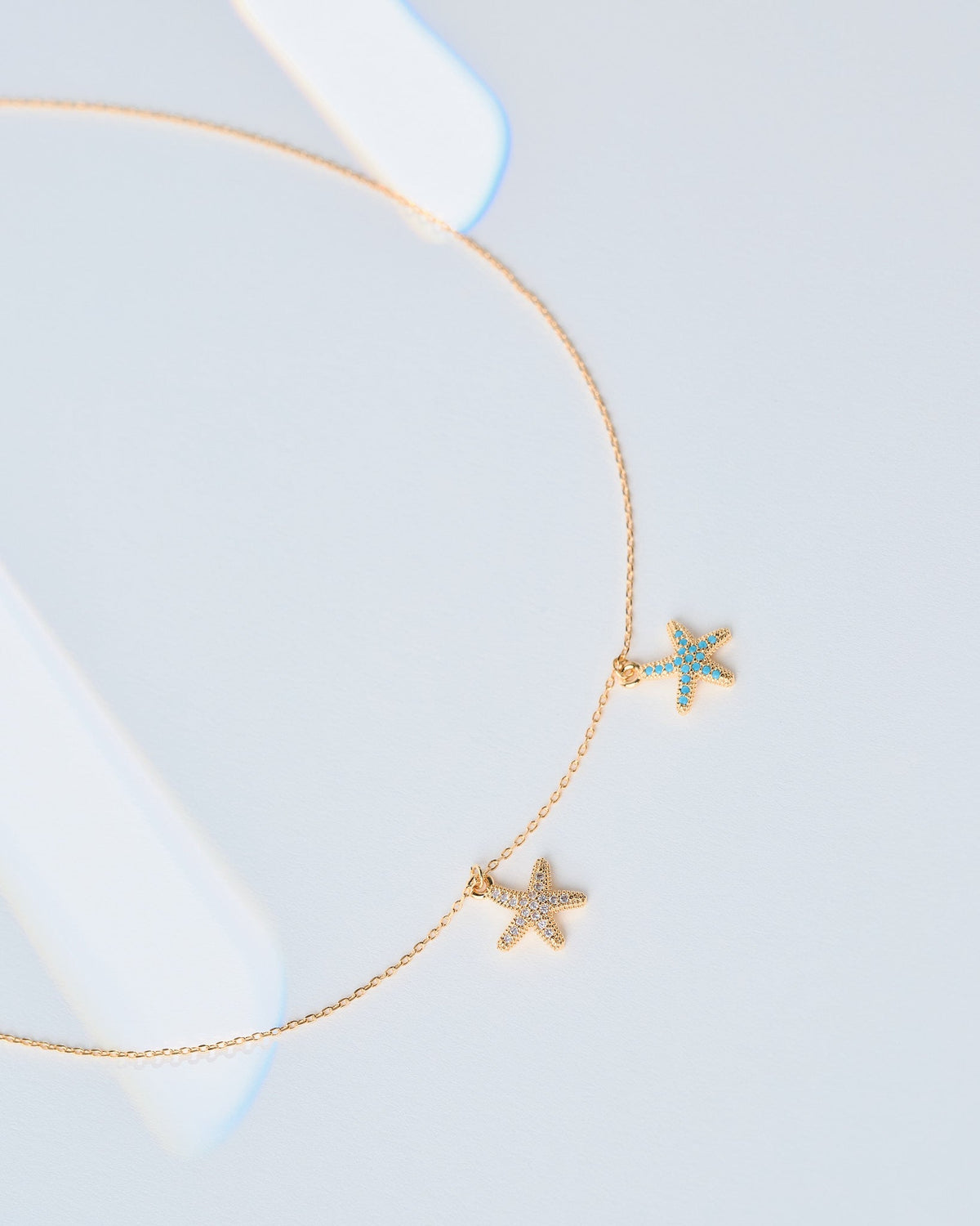 18K Plated Twin Stars Necklace
