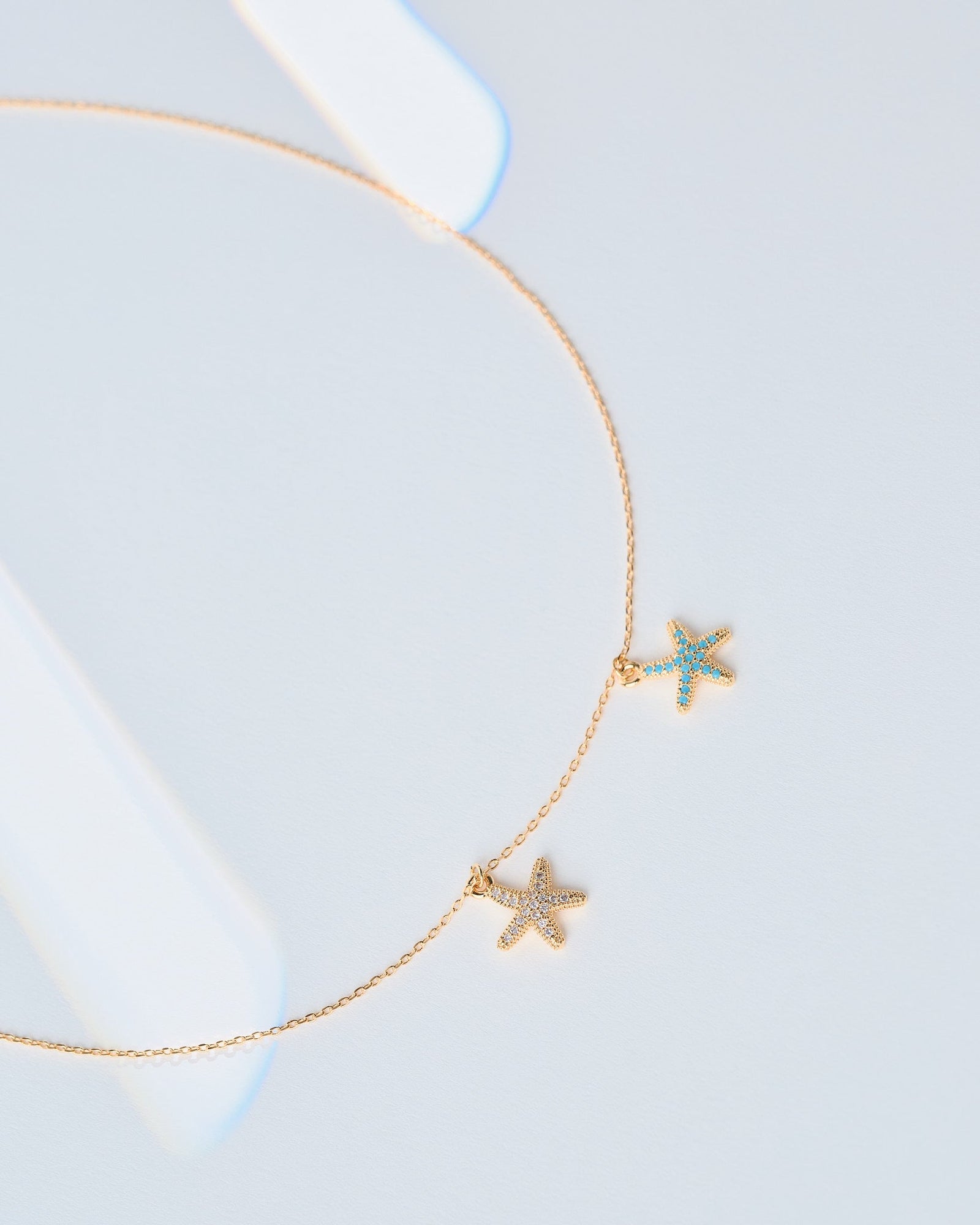 18K Plated Twin Stars Necklace