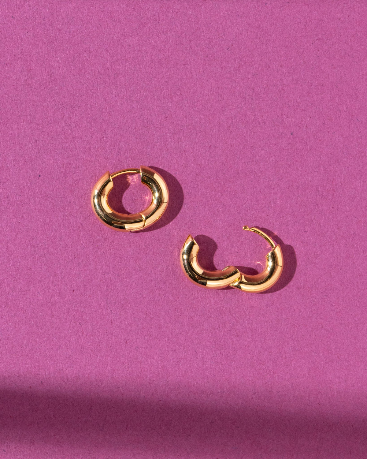 18K Plated Similar Hoops