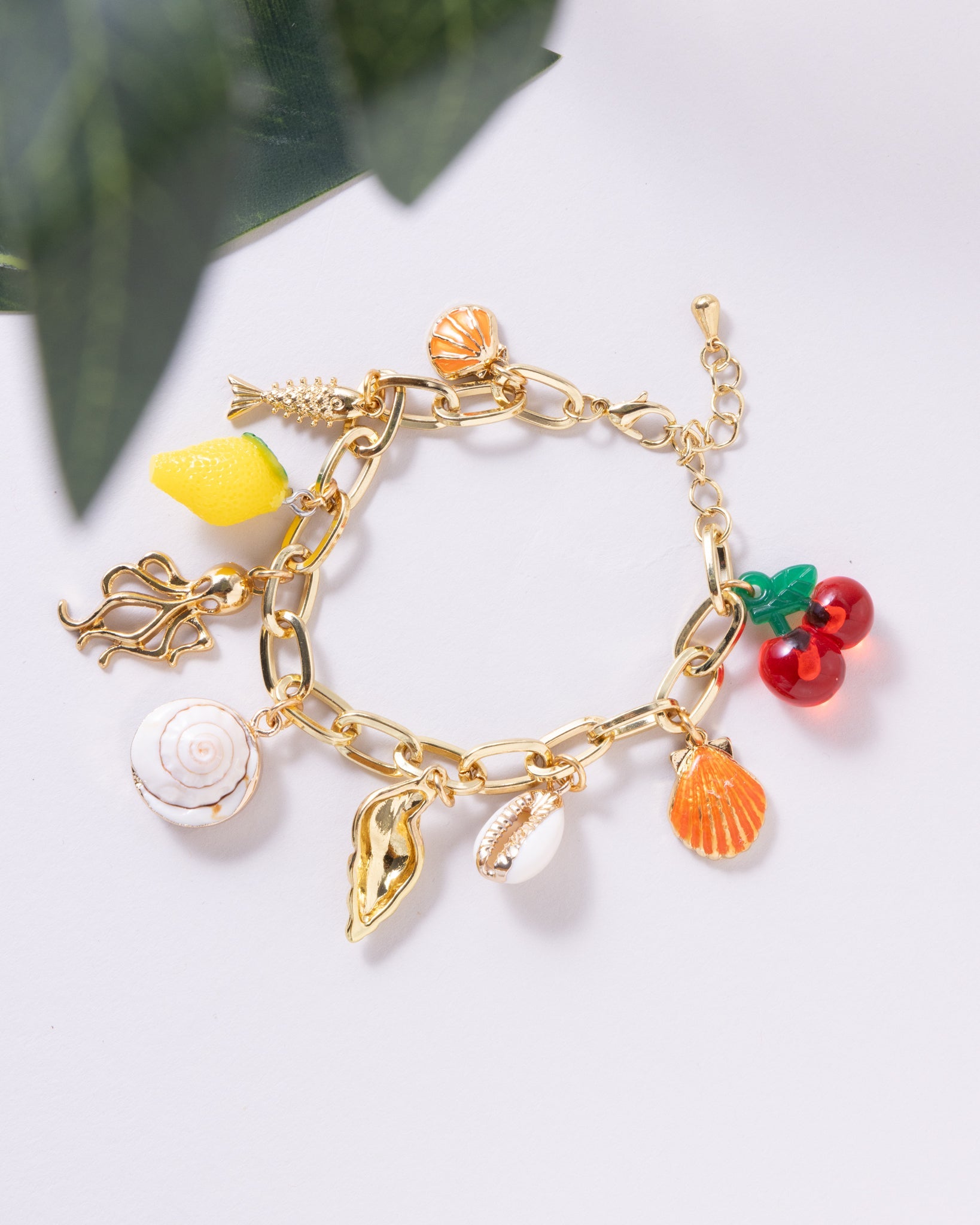 16K Plated Fruits & Sea Bracelet