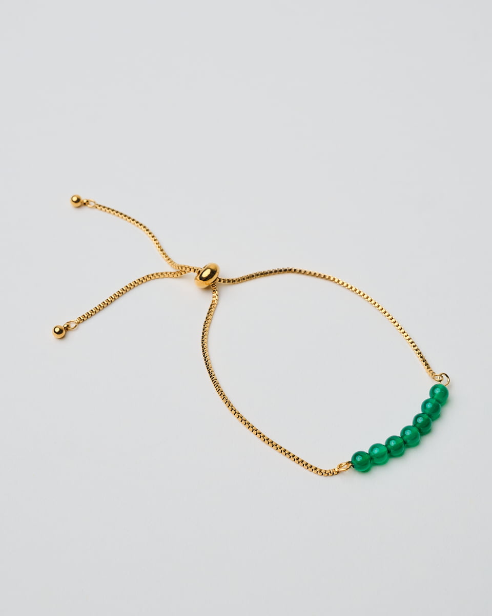 18K Plated Aventurine Bracelet